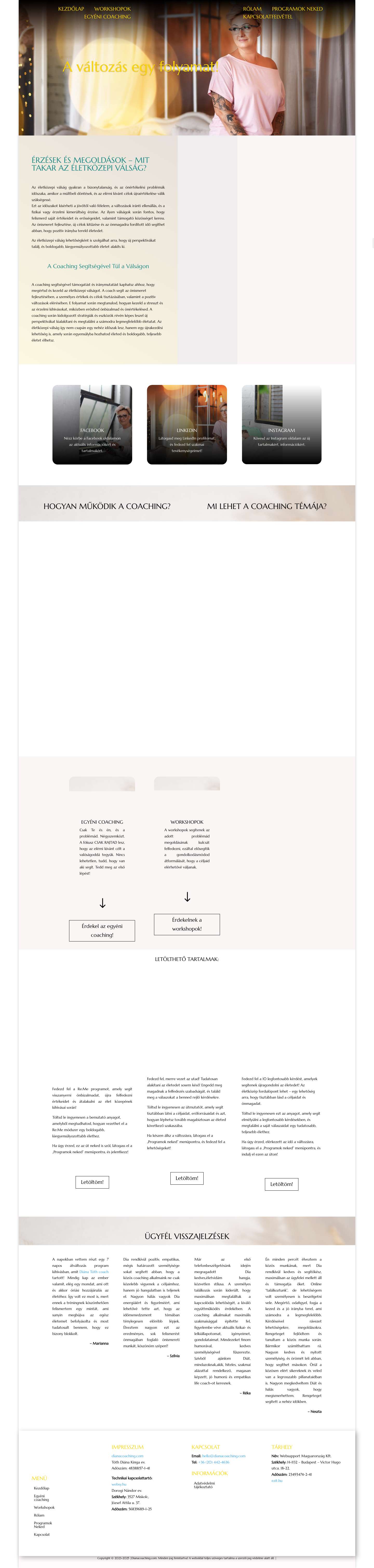 dianacoaching.com | dianacoaching - Full Screenshot