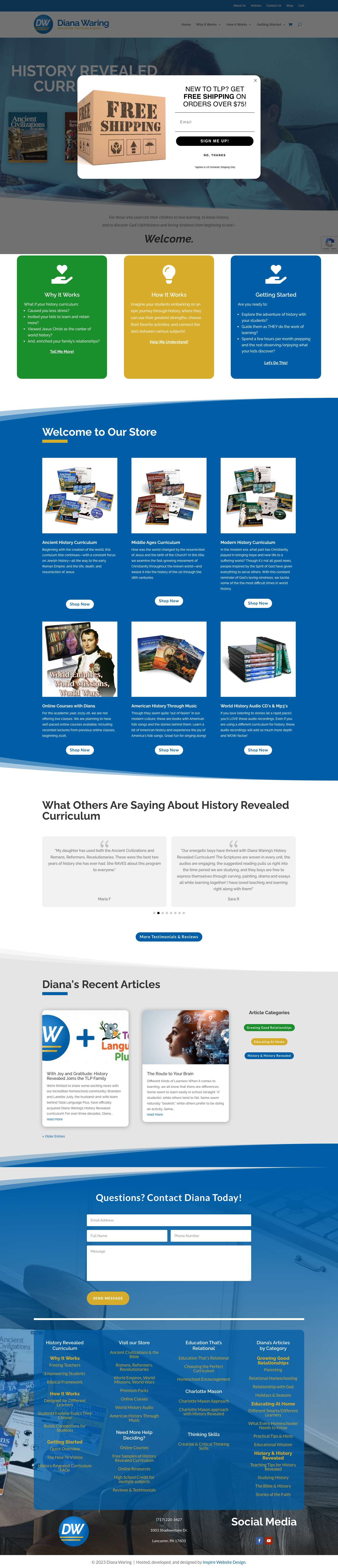 Home - Diana Waring - Full Screenshot