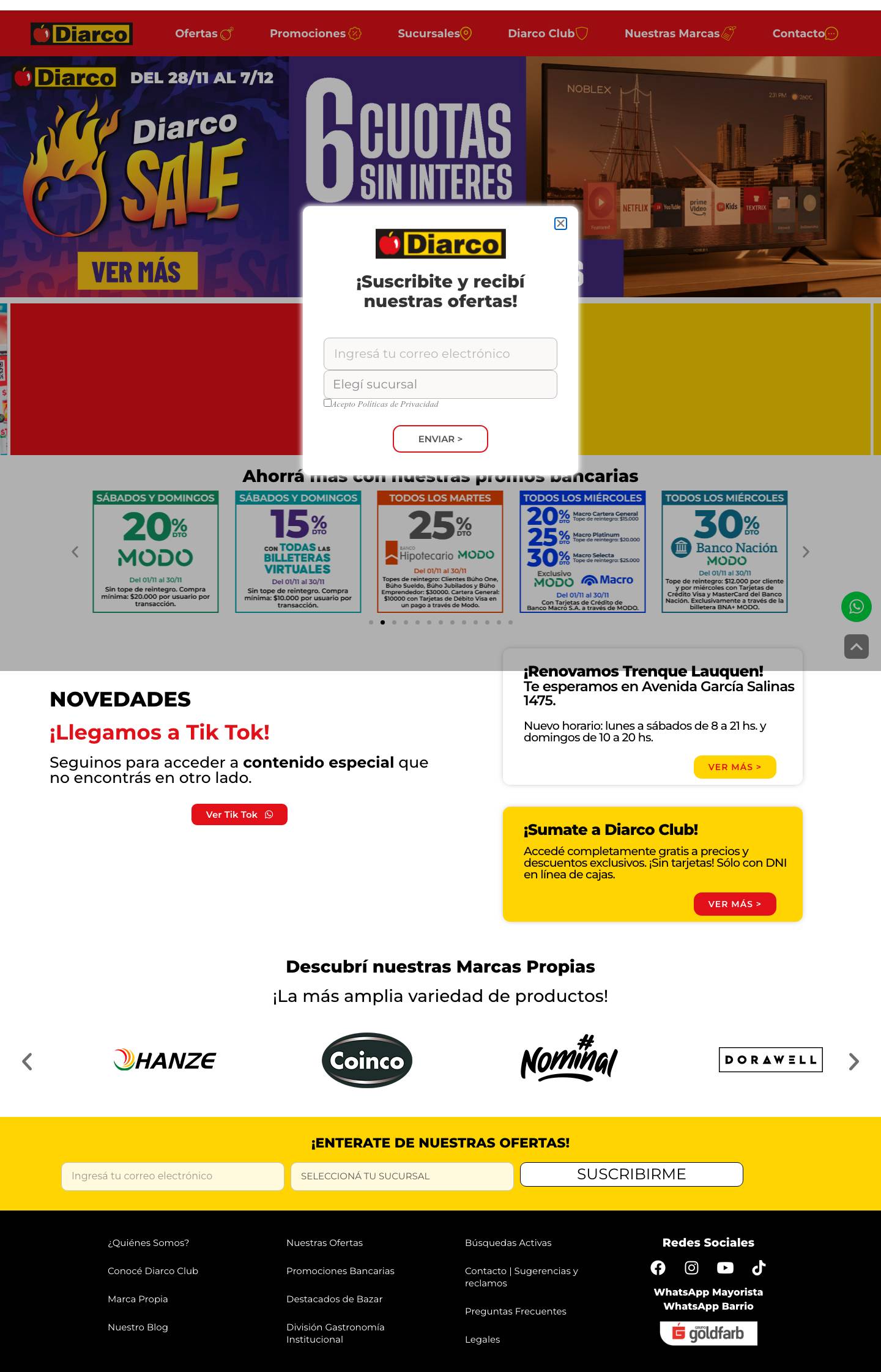 Inicio | Diarco - Full Screenshot