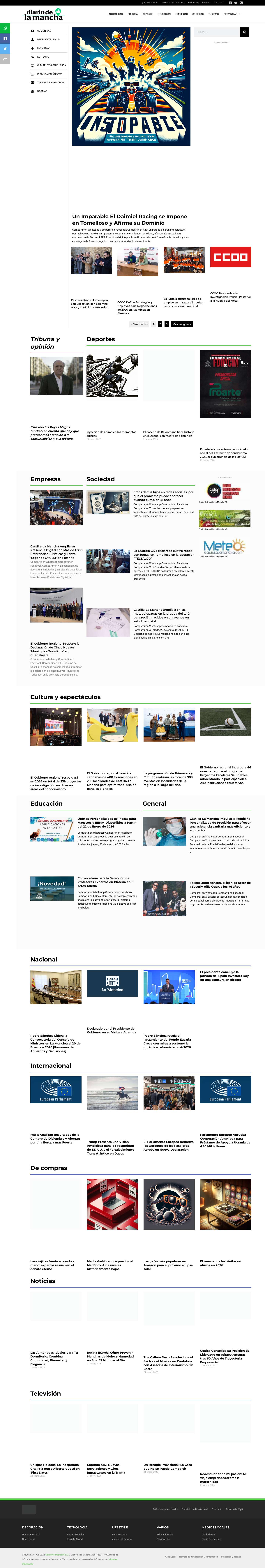 Actualidad y últimas noticias de Castilla-La Mancha - Full Screenshot