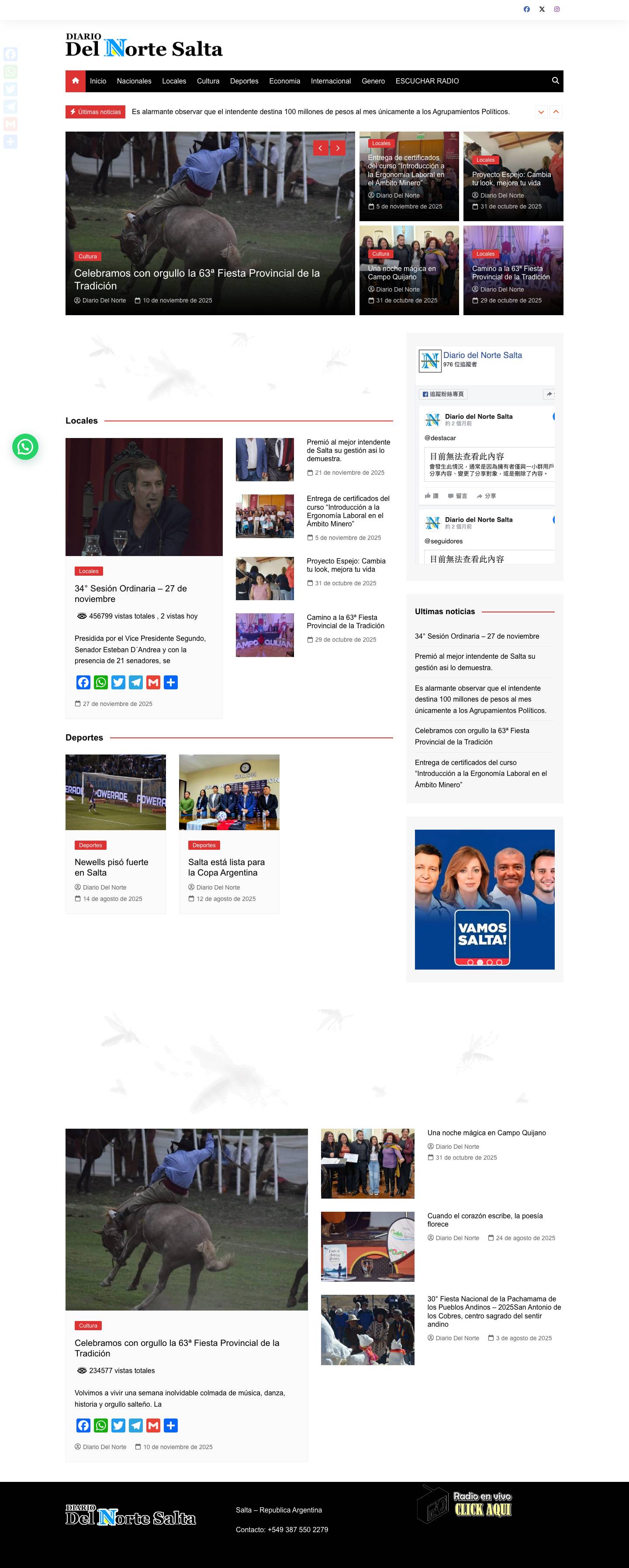 Diario del Norte – Salta - Full Screenshot