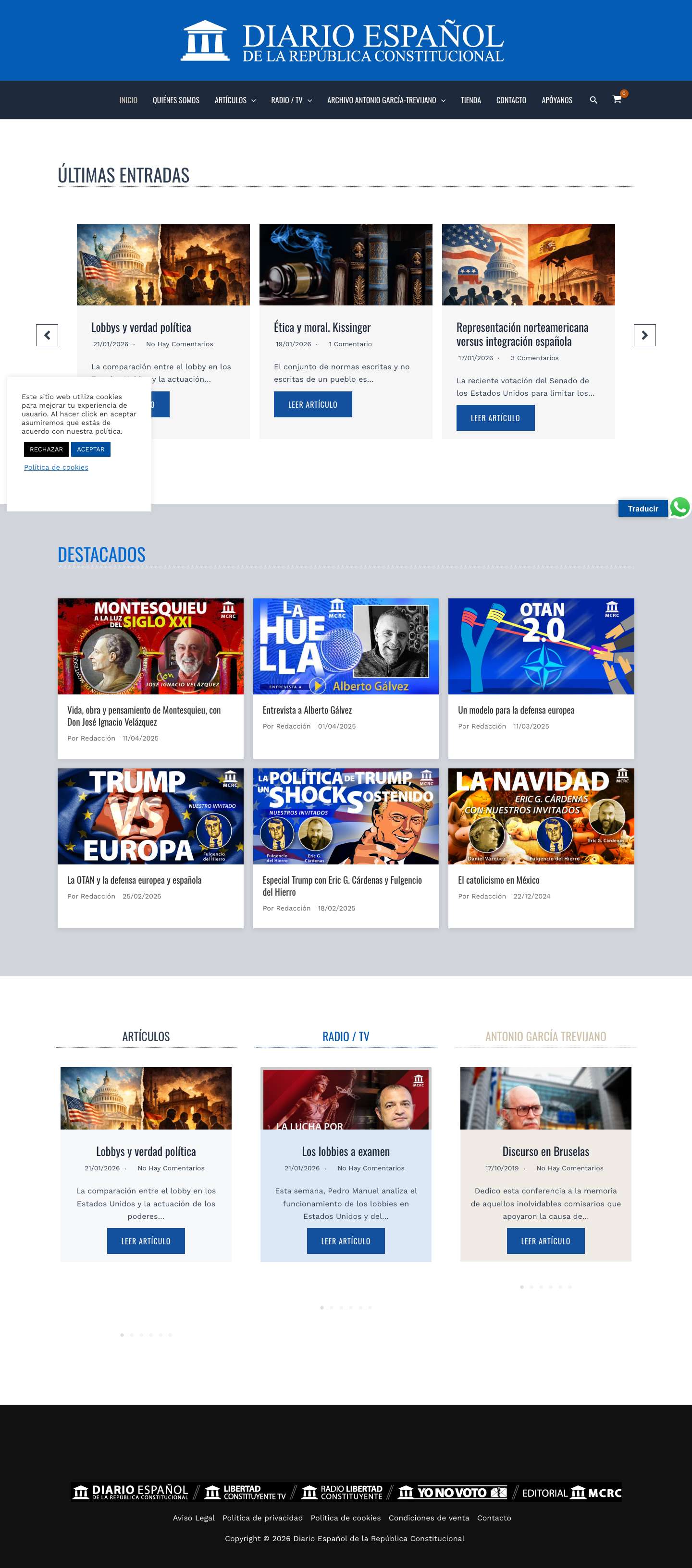 Diario Español de la República Constitucional - Full Screenshot