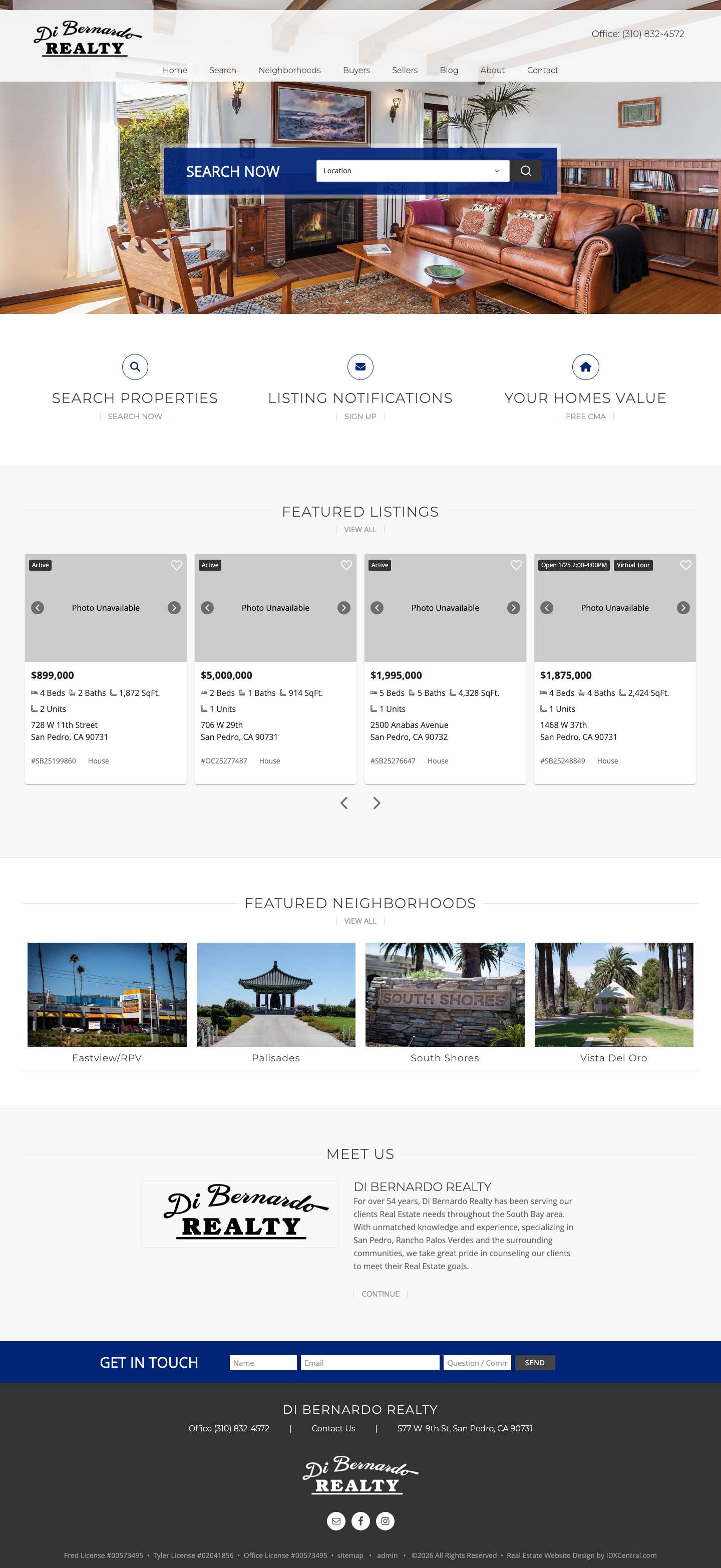 DiBernardo Realty - South Bay Area Real Estate - Full Screenshot