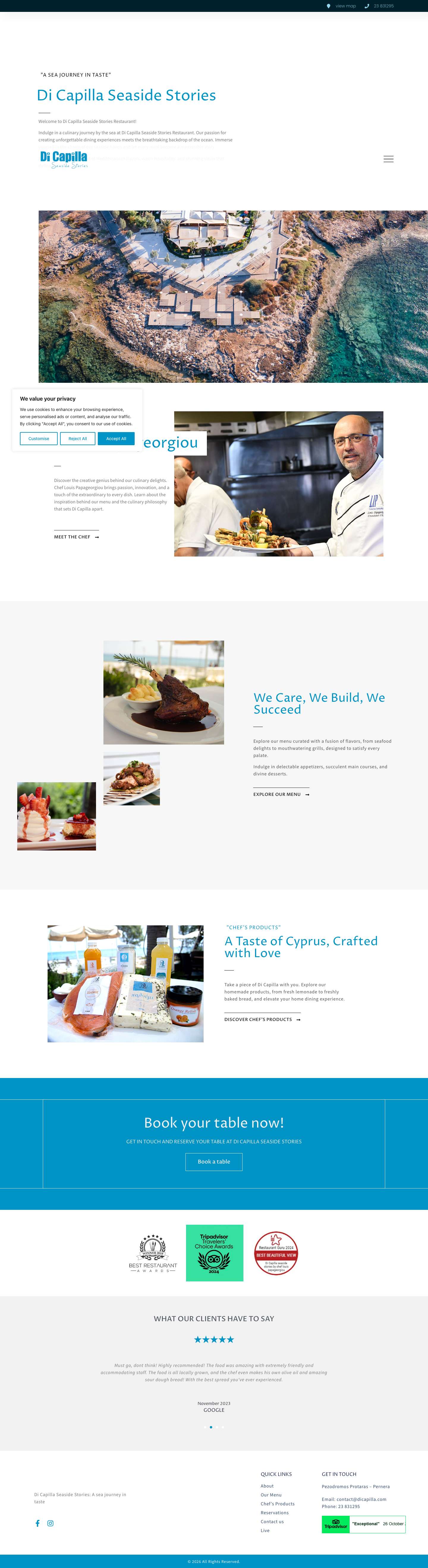 DiCapilla Seaside Stories - Protaras Restaurant - Full Screenshot