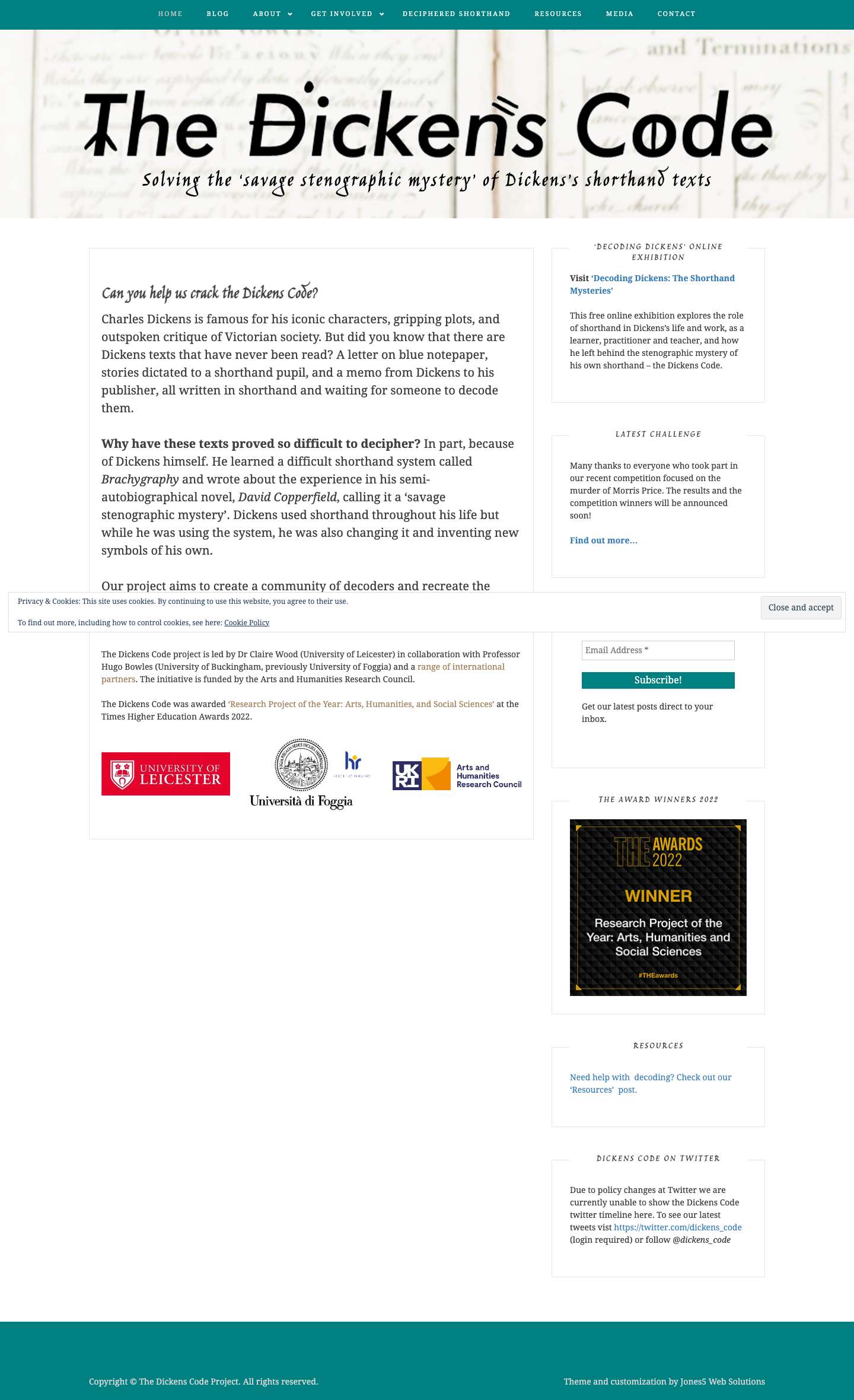 Dickens CodeSolving the ‘savage stenographic mystery’ of Dickens’s shorthand texts - Full Screenshot