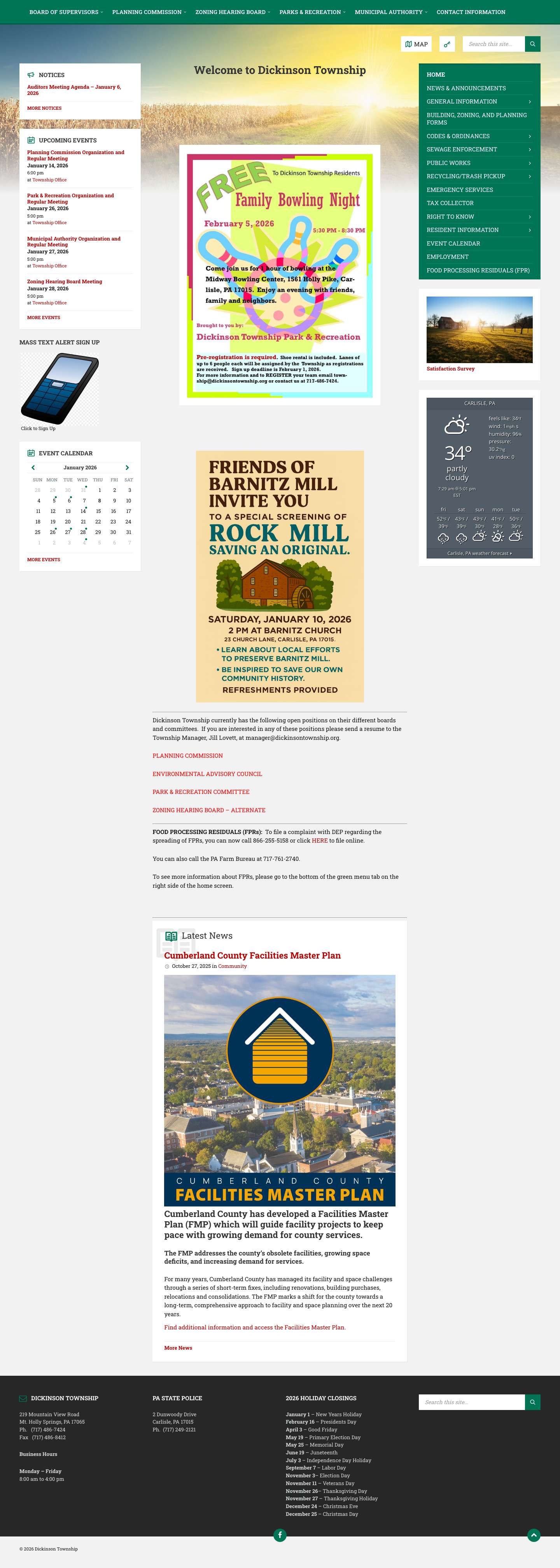 Dickinson Township – Welcome! - Full Screenshot