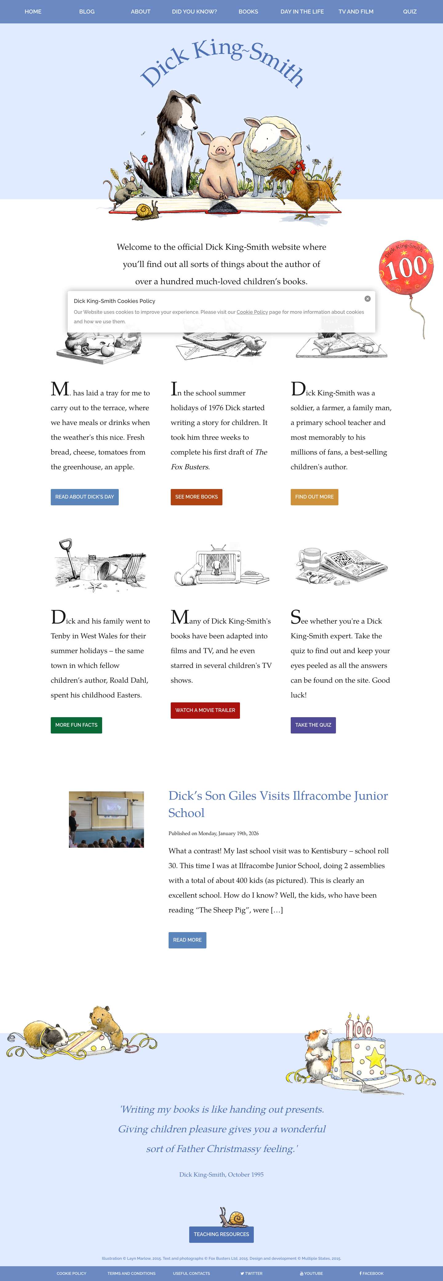 Home - Dick King-Smith - Full Screenshot