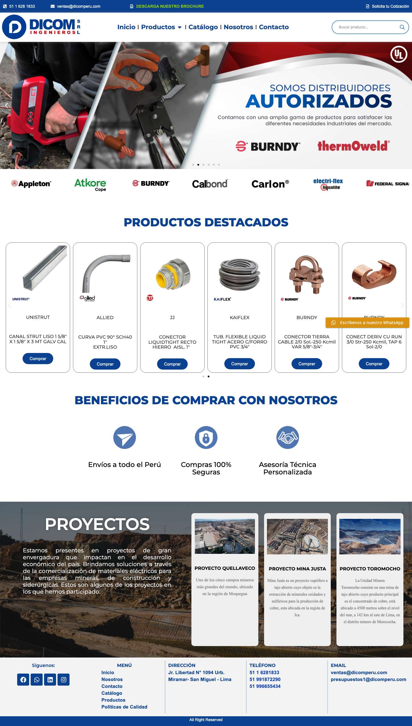 INICIO - DICOM Ingenieros S.R.L. - Full Screenshot