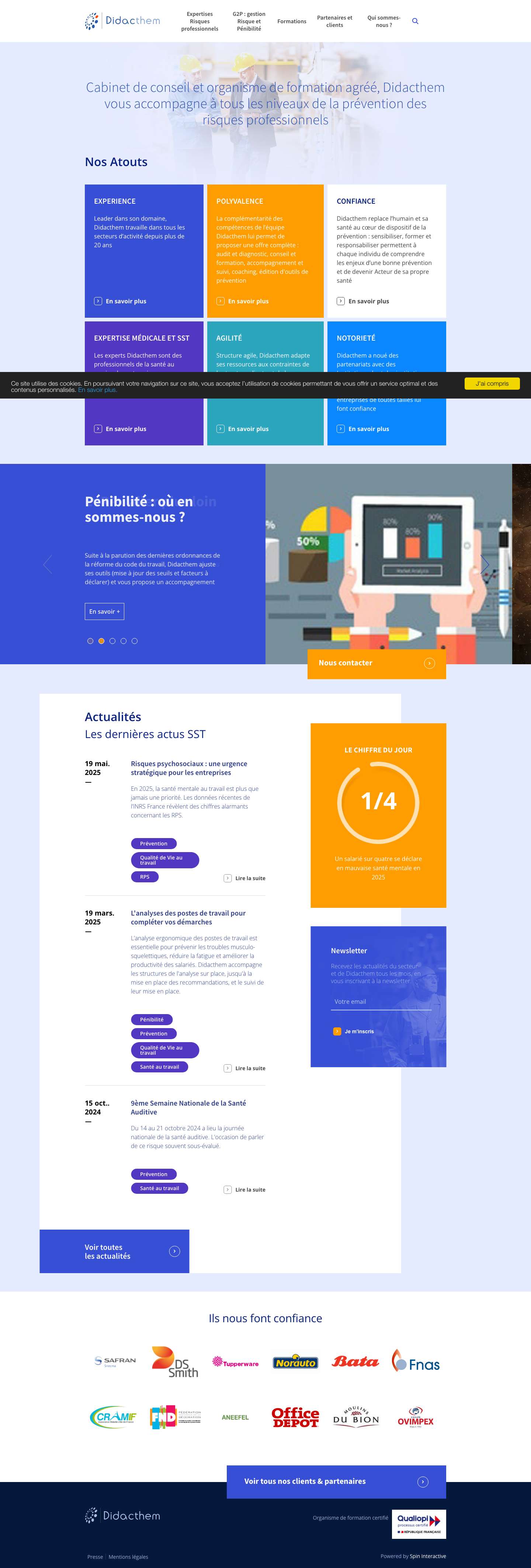 Expert Santé et Sécurité au travail : Audit et Formation - Didacthem - Full Screenshot