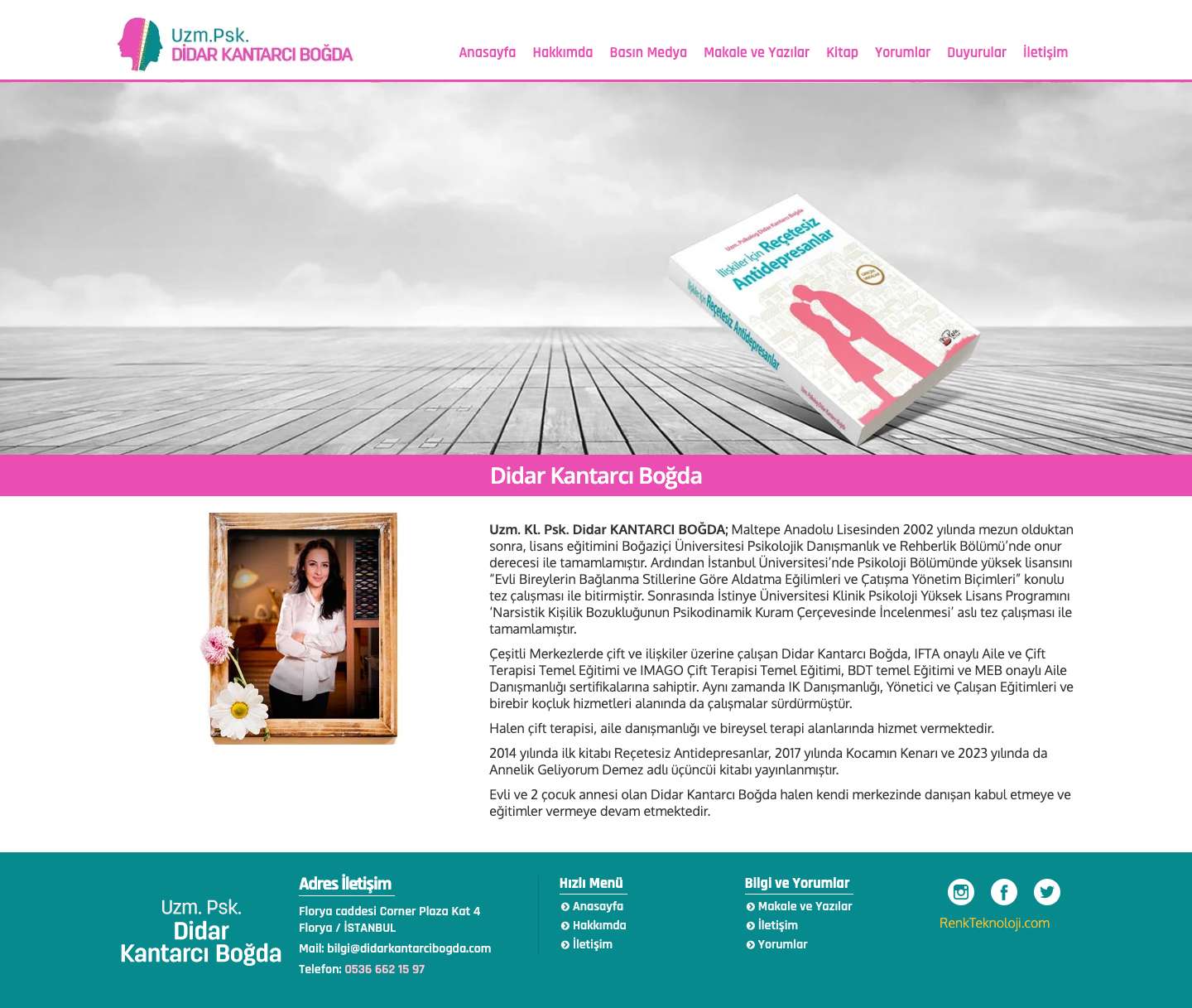 Uzm. Psk. Didar Kantarcı Boğda - Full Screenshot