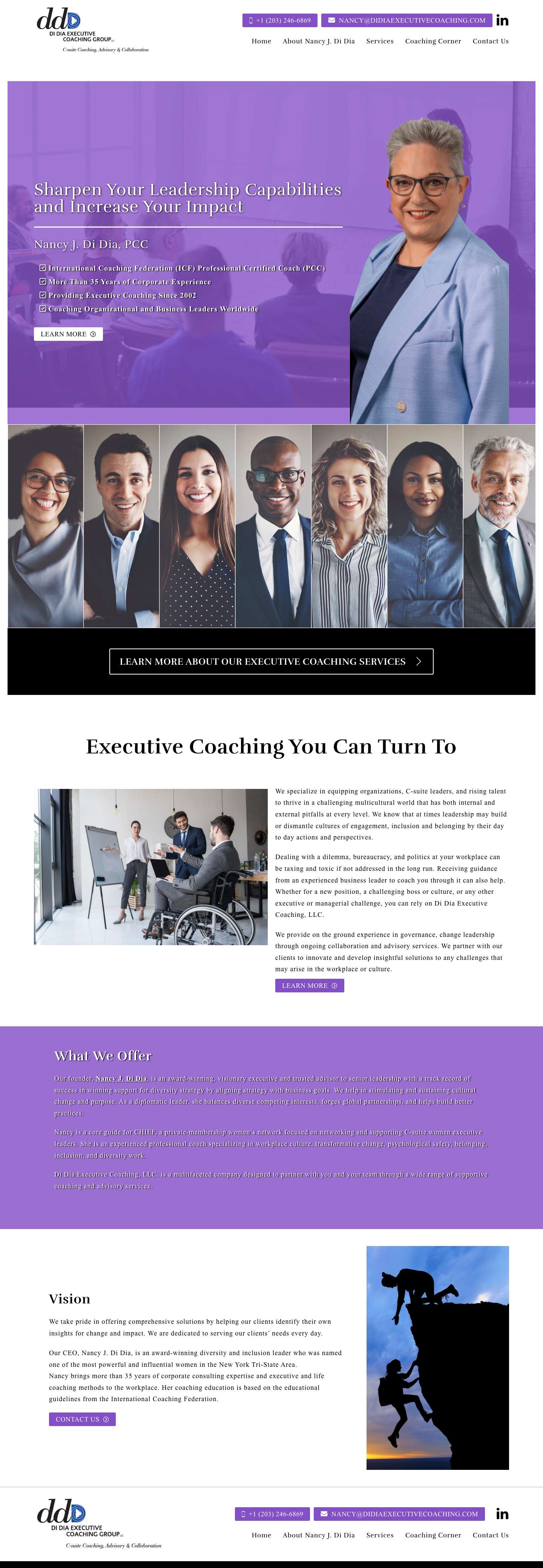 Home - Di Dia Executive Coaching Group LLC - Full Screenshot
