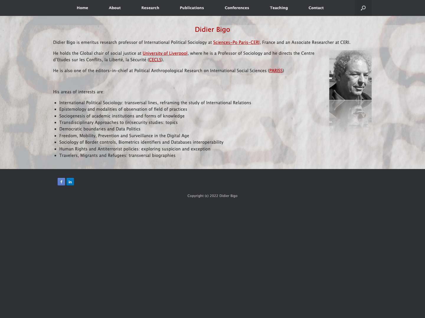 Didier Bigo - Full Screenshot