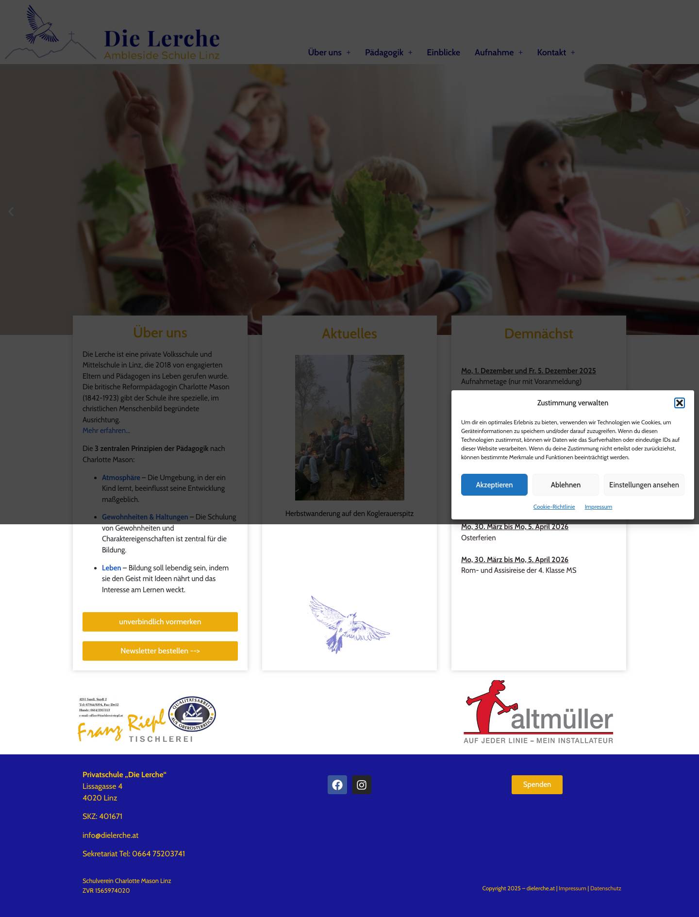 dielerche.at – Ambleside Schule Linz - Full Screenshot