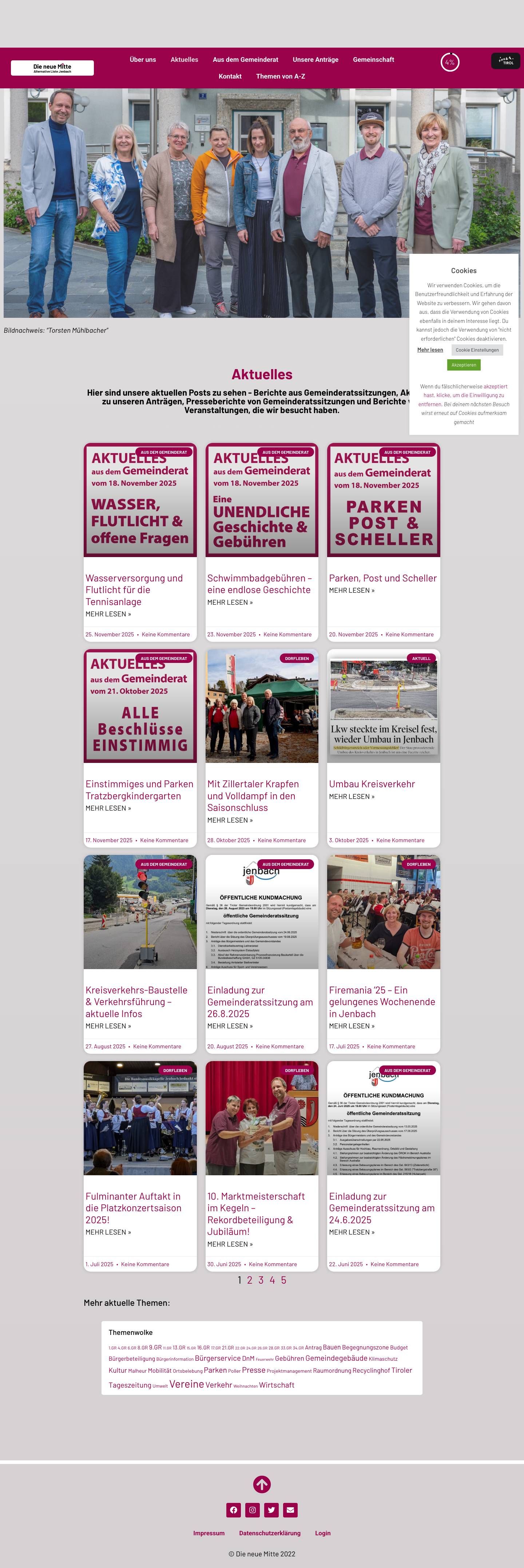 Aktuelles - Die neue Mitte Jenbach - Full Screenshot