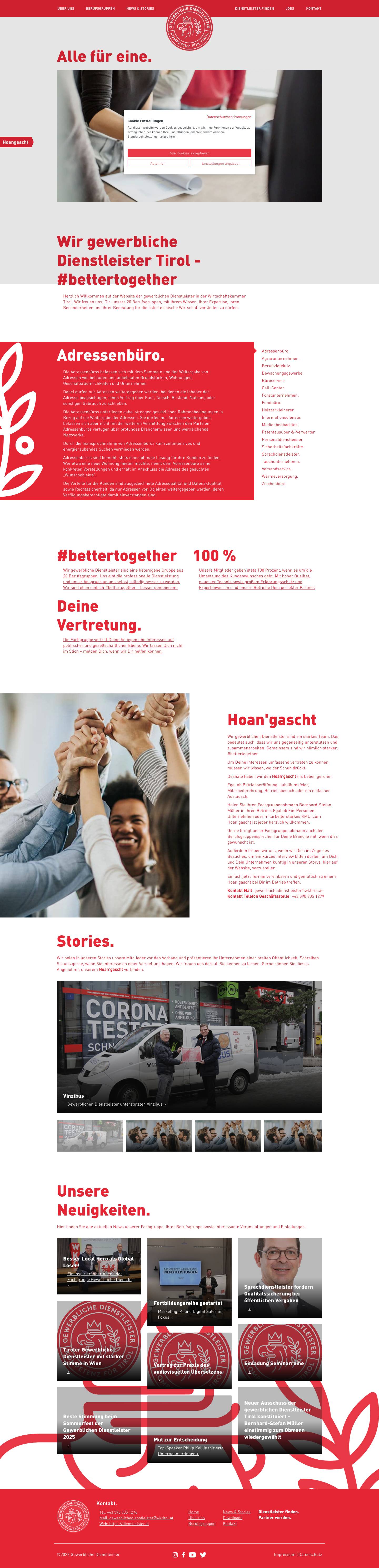 Home - Gewerbliche Dienstleister - Full Screenshot