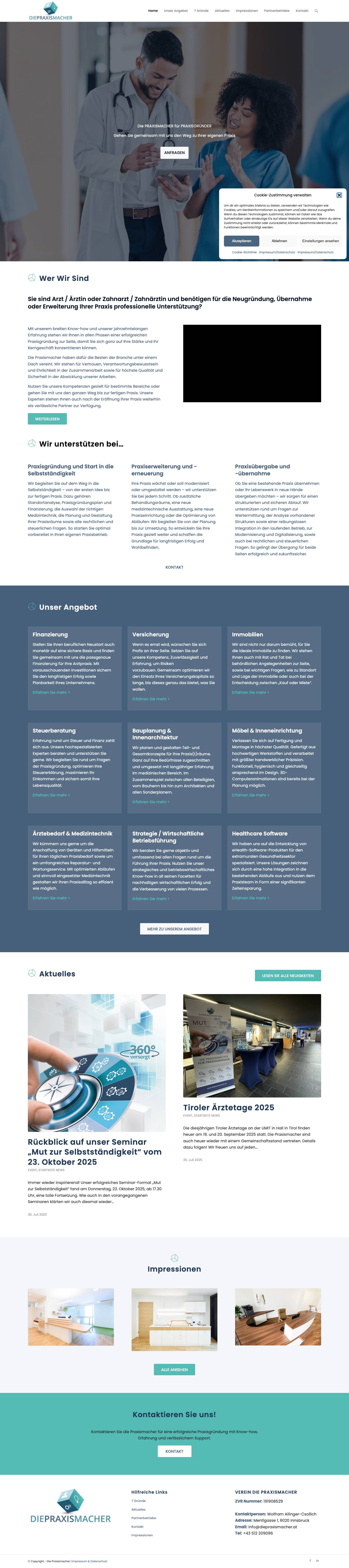 Die Praxismacher - Home - Die Praxismacher in Tirol - Full Screenshot