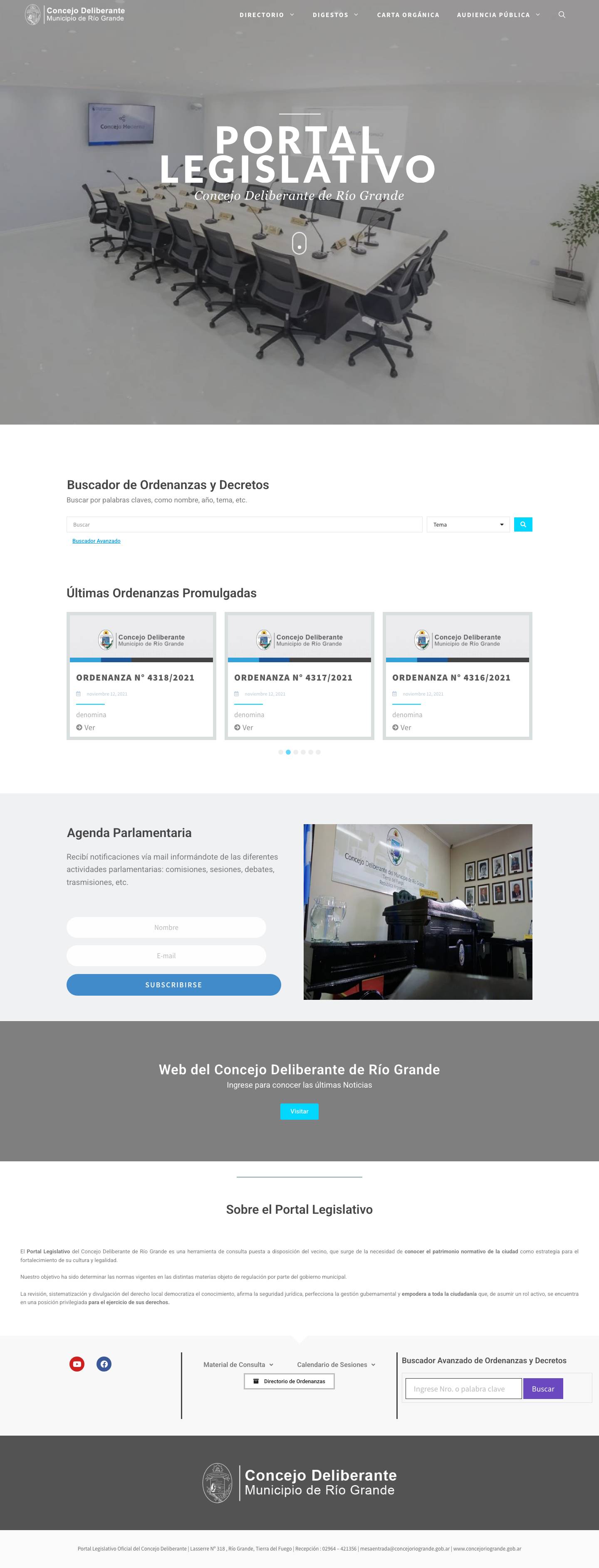 Portal Legislativo - Full Screenshot