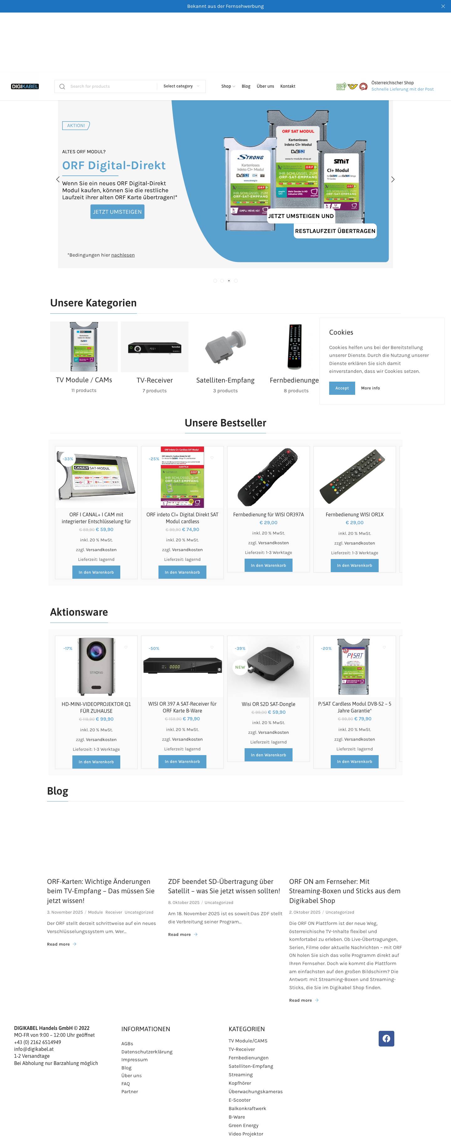 Startseite - digikabel.at - Full Screenshot