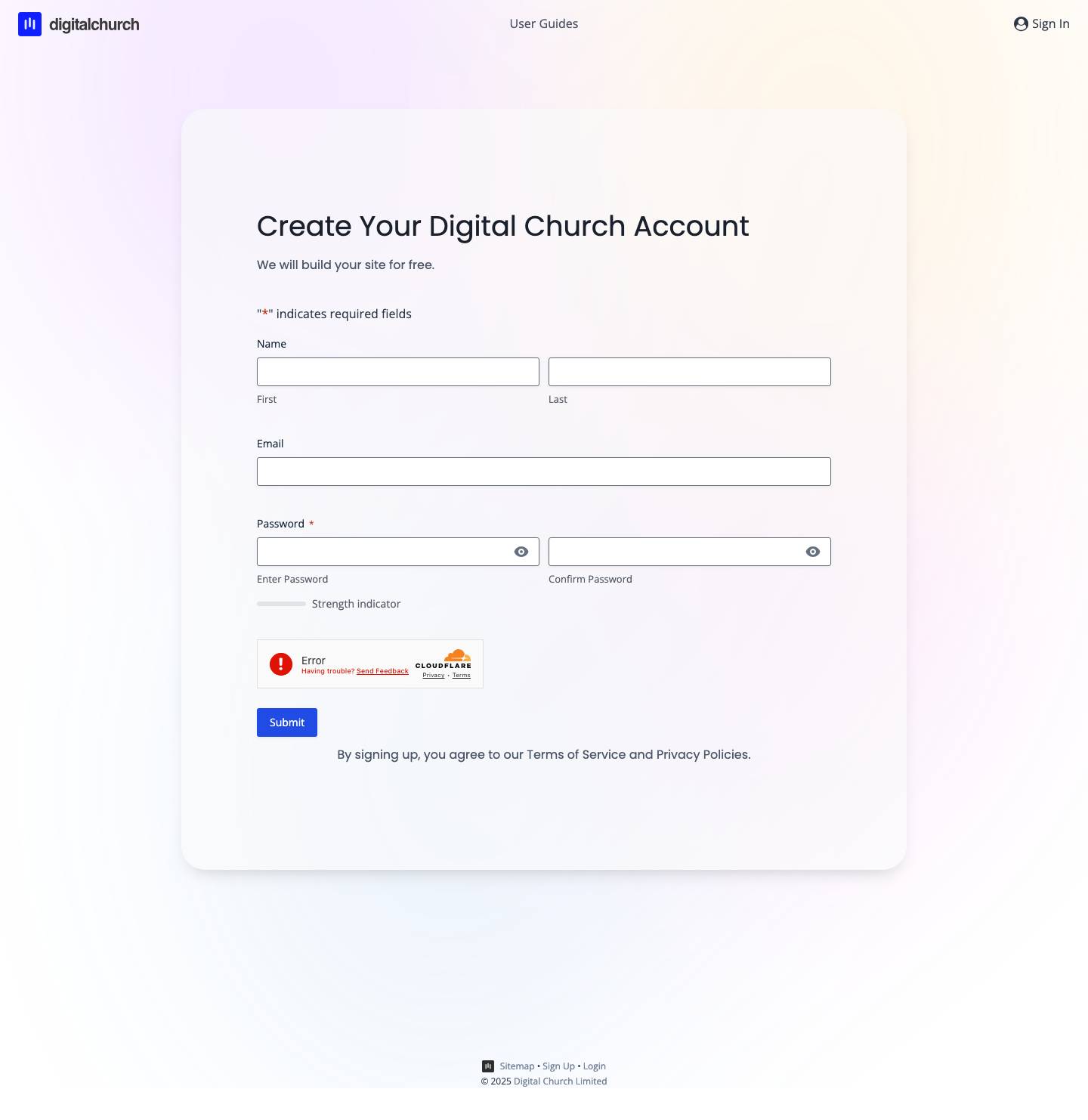 Digital Church Website BuilderAccountToggle MenuToggle Menu CloseToggle Menu Close - Full Screenshot