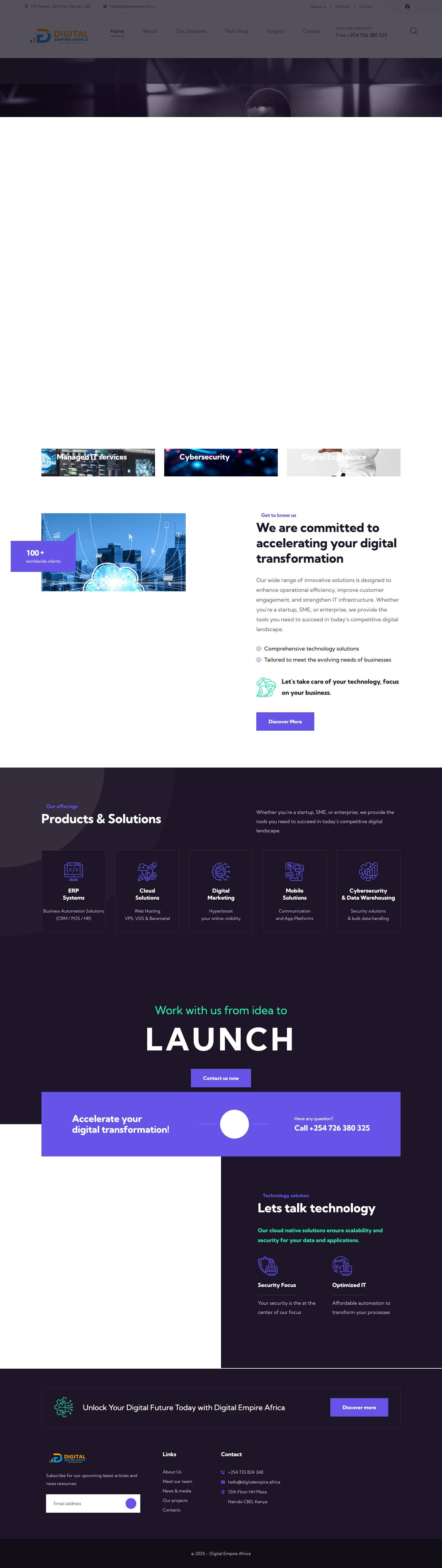 Digital Empire Africa - Enterprise ICT - Platform Engineering - Full Screenshot