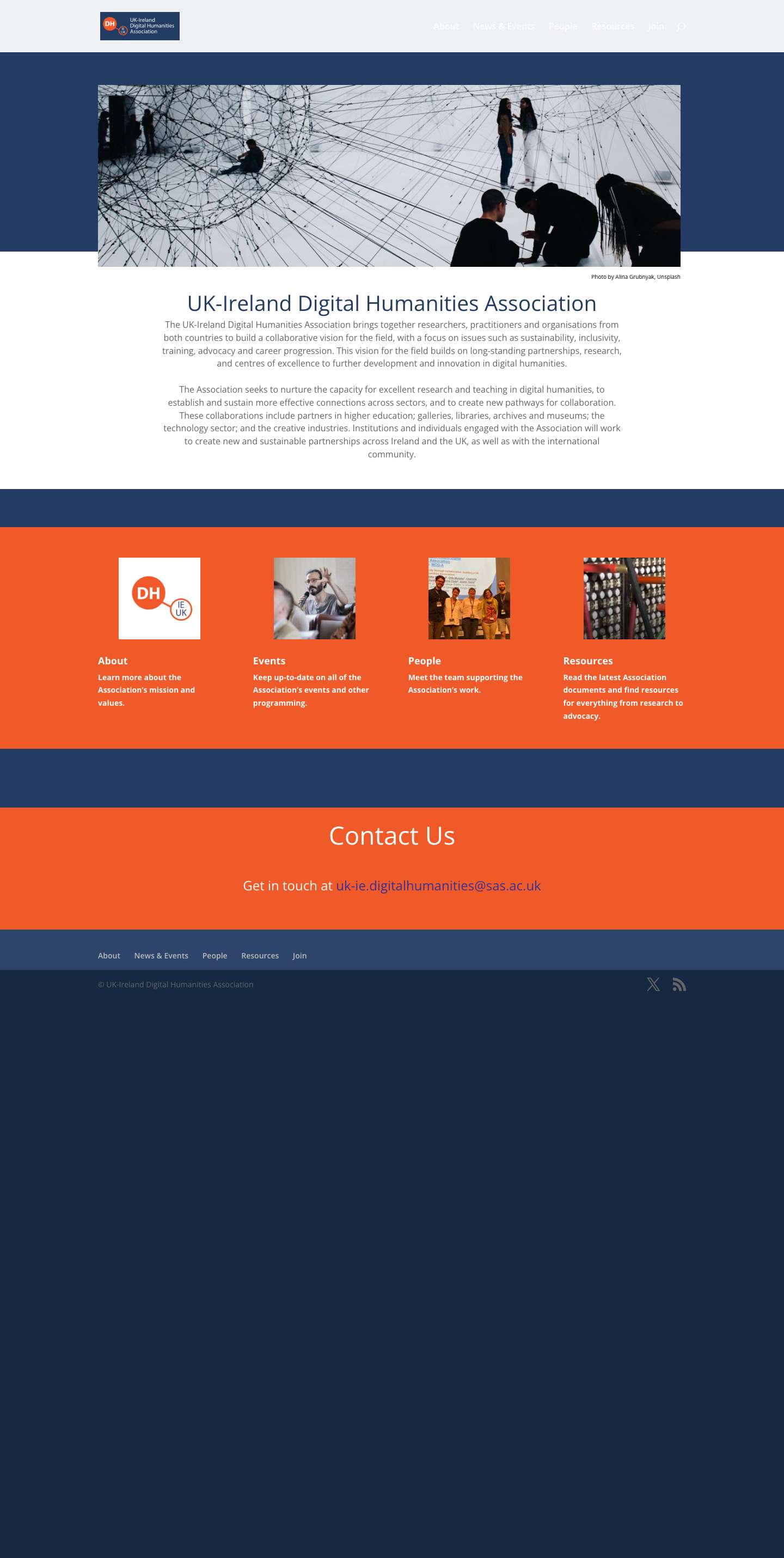 UK-Ireland Digital Humanities Association | The website of the UK-Ireland Digital Humanities Association - Full Screenshot