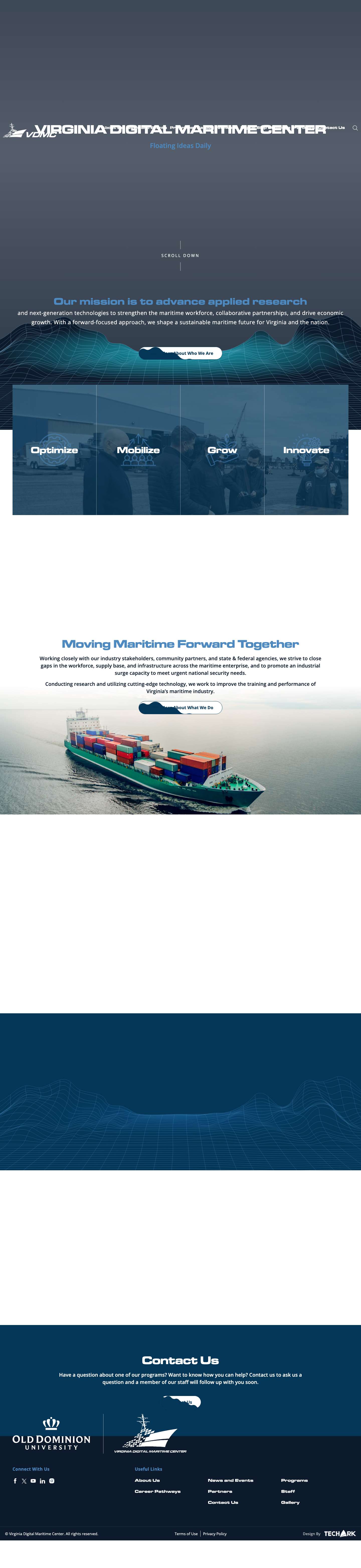 Virginia Digital Maritime Center | Technology and Innovation - Full Screenshot