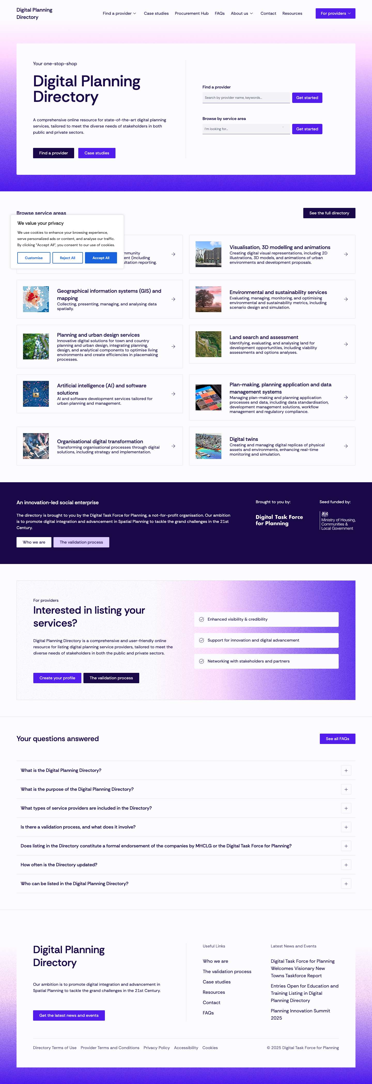 Digital Planning Directory - Digital Planning Directory - Full Screenshot