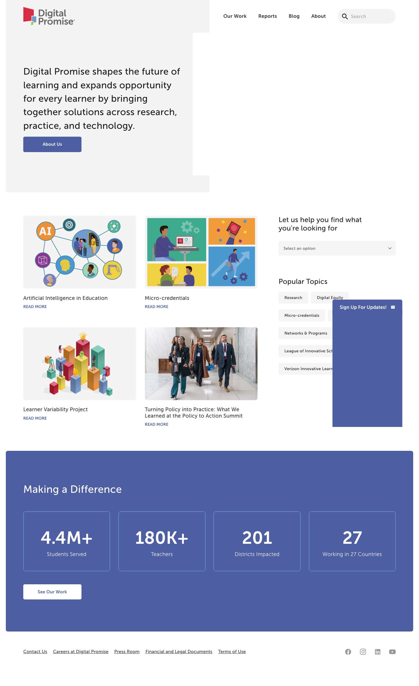 Homepage – Digital Promise - Full Screenshot