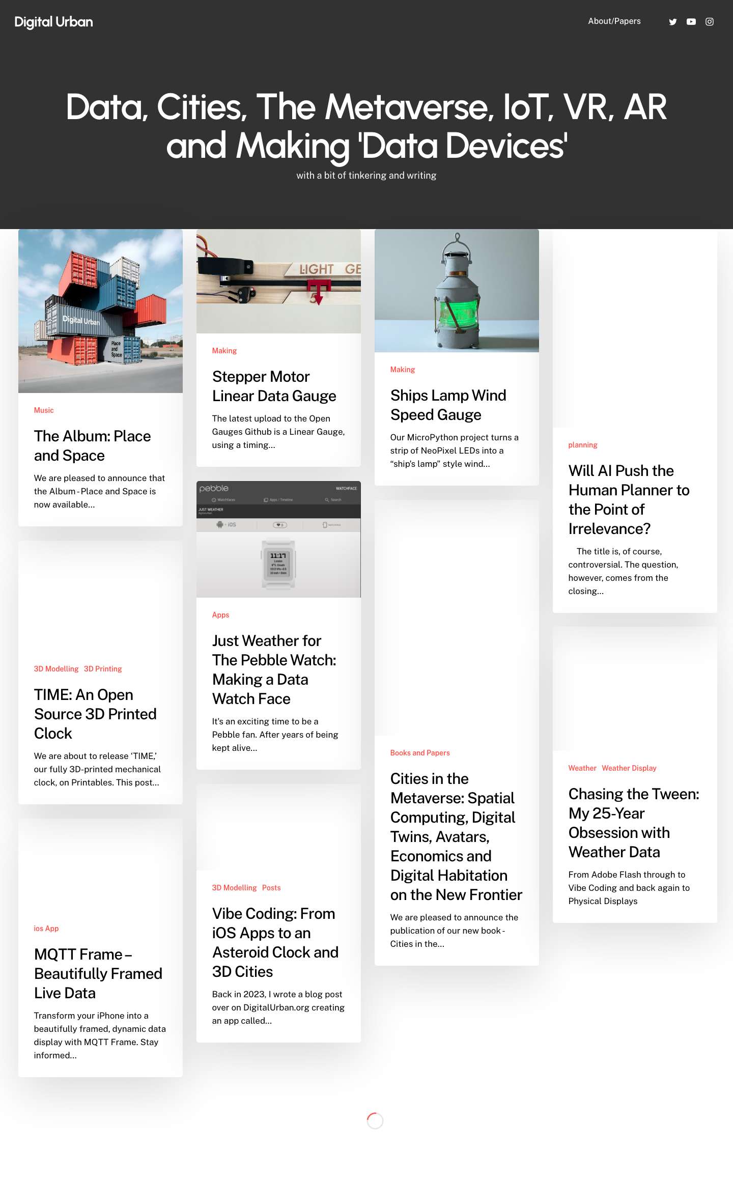Digital Urban - The Metaverse, IoT, VR, AR and Making Data Devices - Digital Urban - Full Screenshot