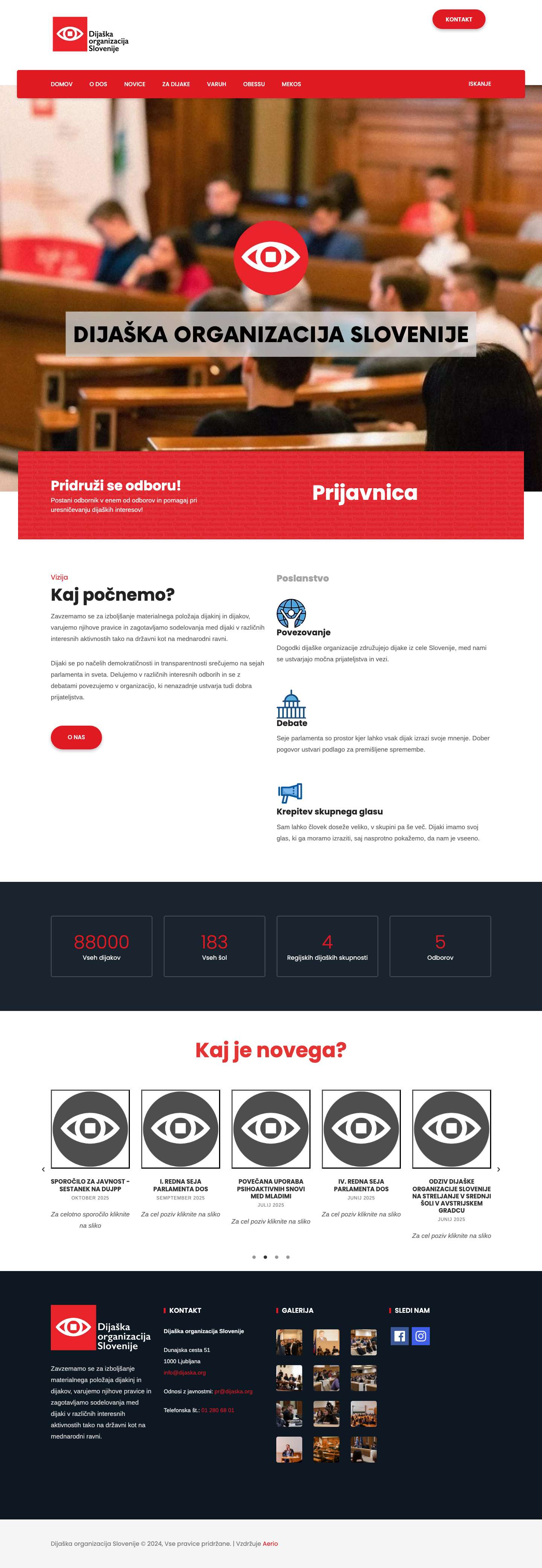 Dijaška organizacija Slovenije – dijaska.org - Full Screenshot