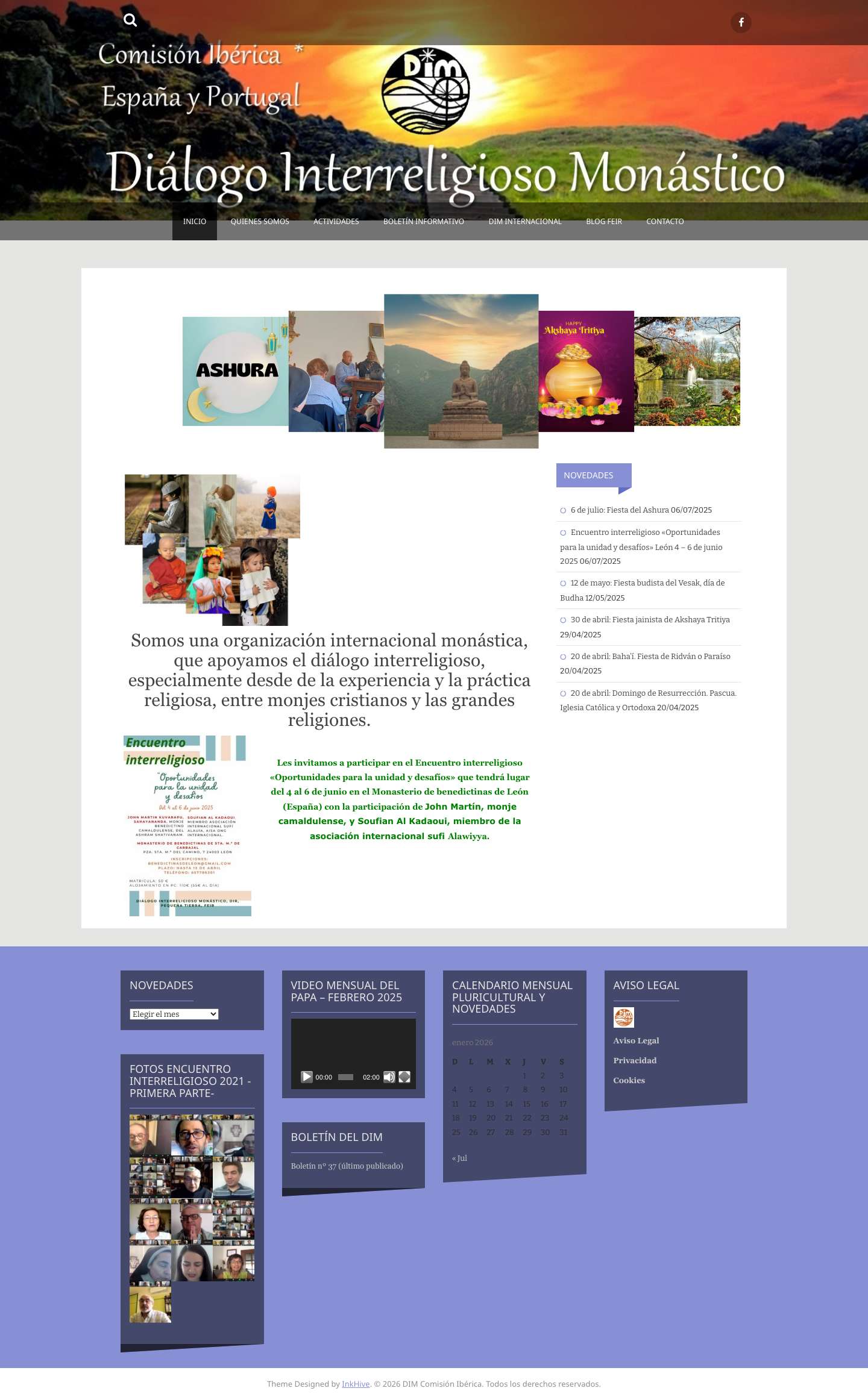 DIM Comisión Ibérica – Diálogo Interreligioso Monástico Comisión Ibérica - Full Screenshot