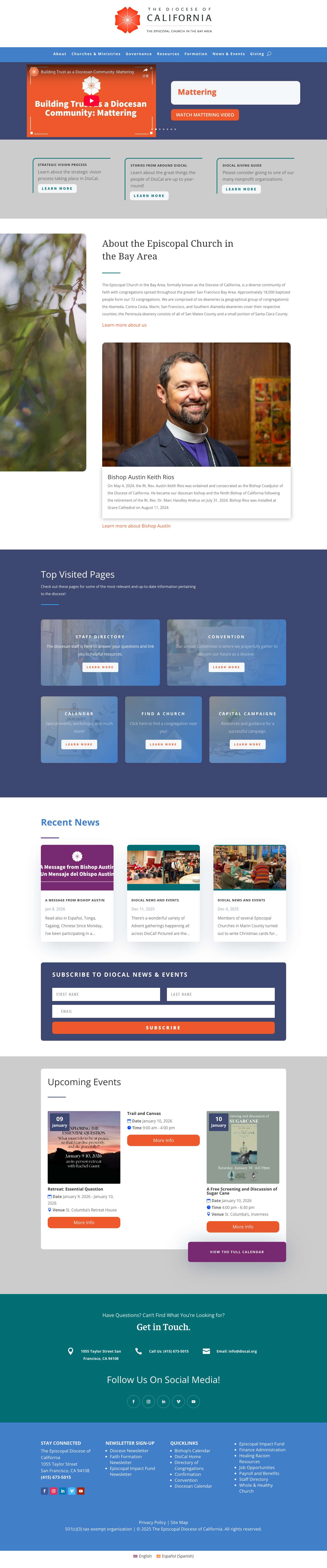Home - The Diocese of California - Full Screenshot