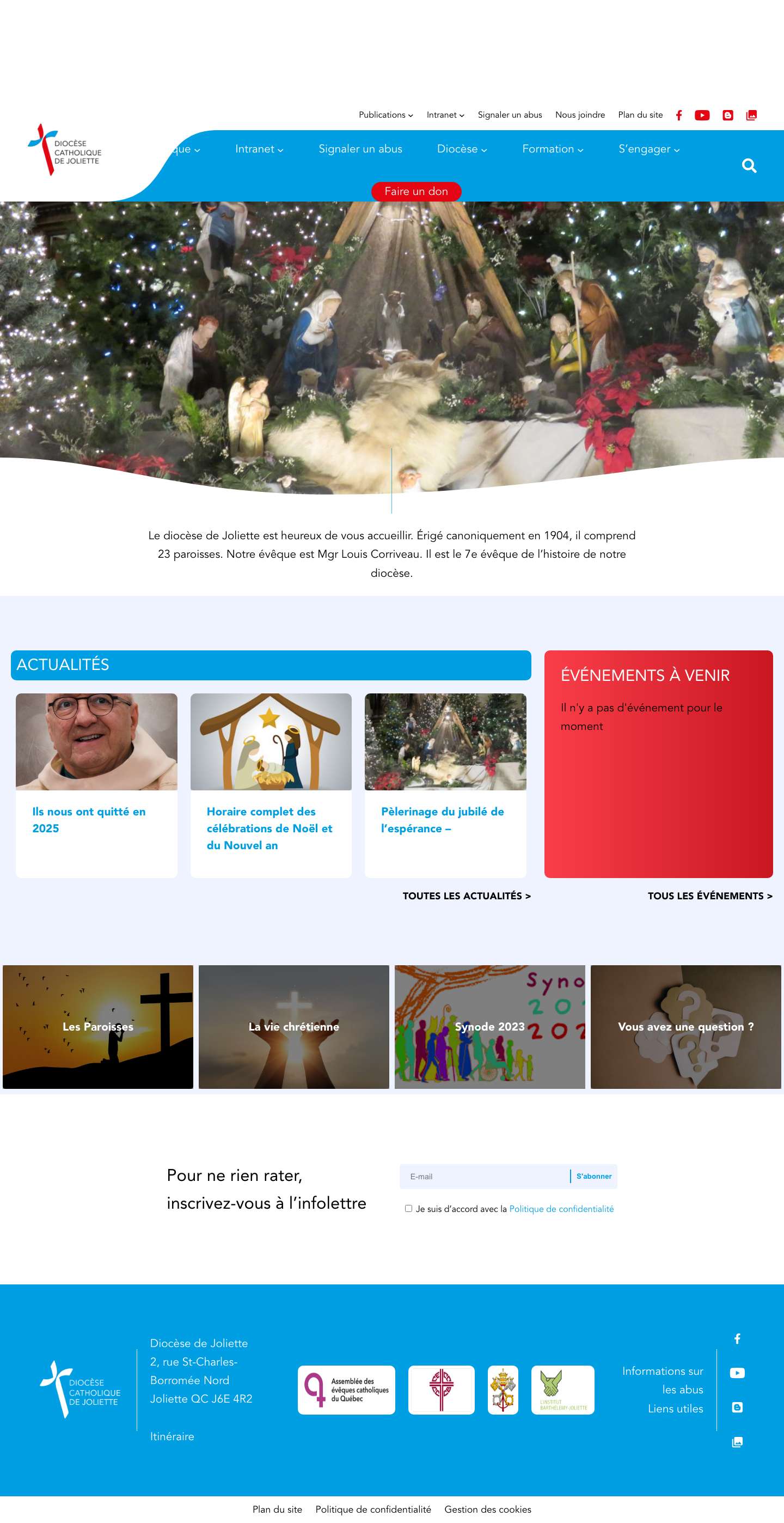 Diocèse de Joliette - Full Screenshot
