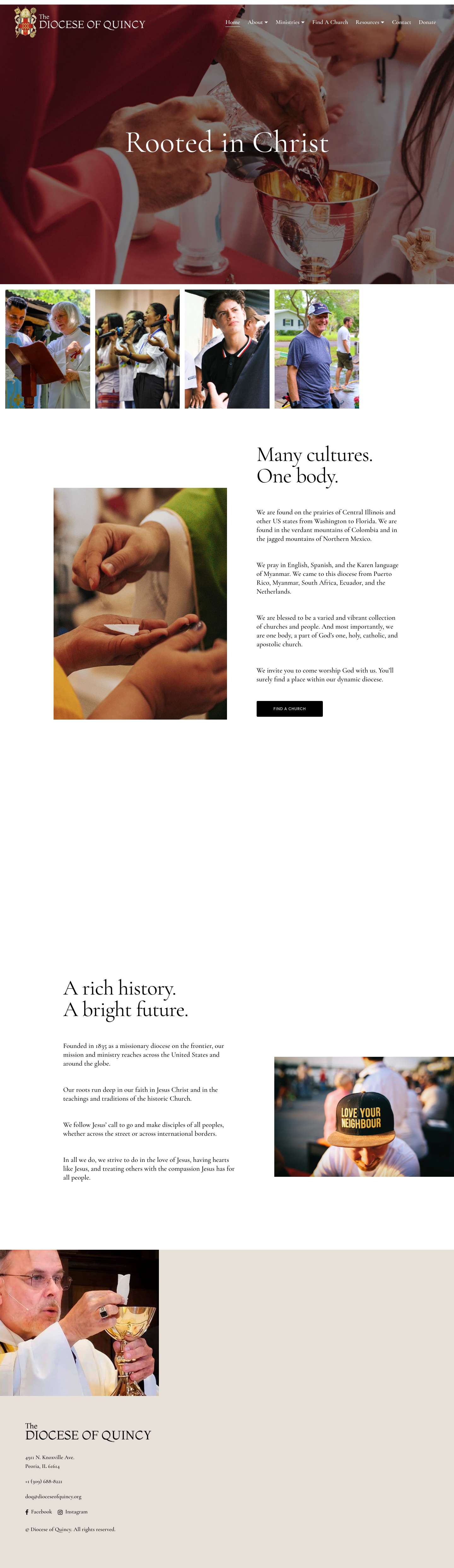 Home | The Diocese of Quincy | Anglican Church in North America - Full Screenshot