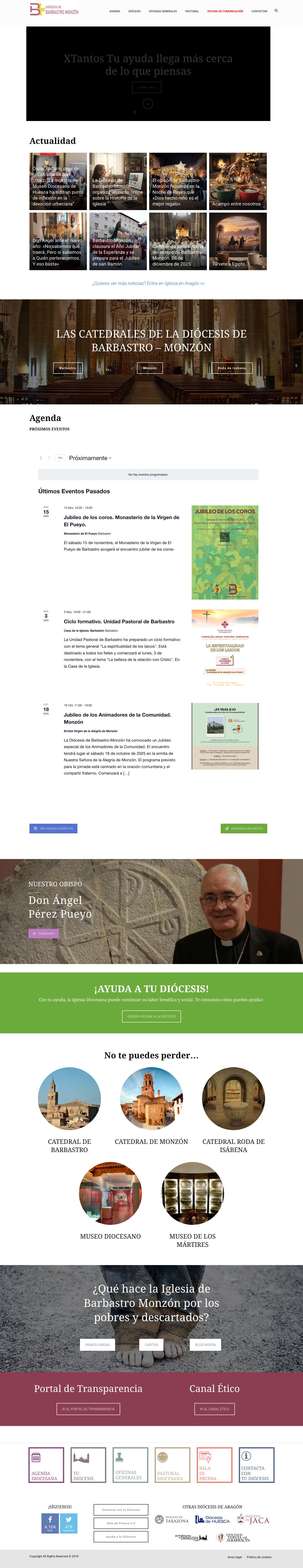 Inicio | Diócesis de Barbastro-Monzón - Full Screenshot