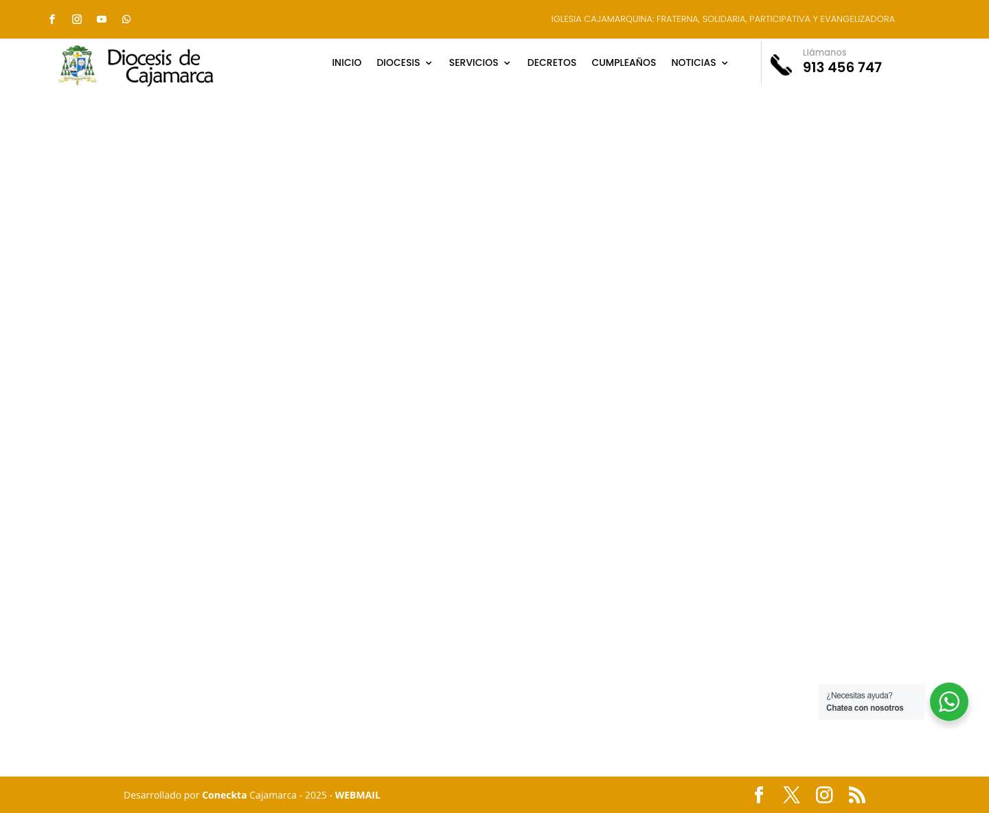 Diocesis de Cajamarca | Diocesis de Cajamarca - Full Screenshot