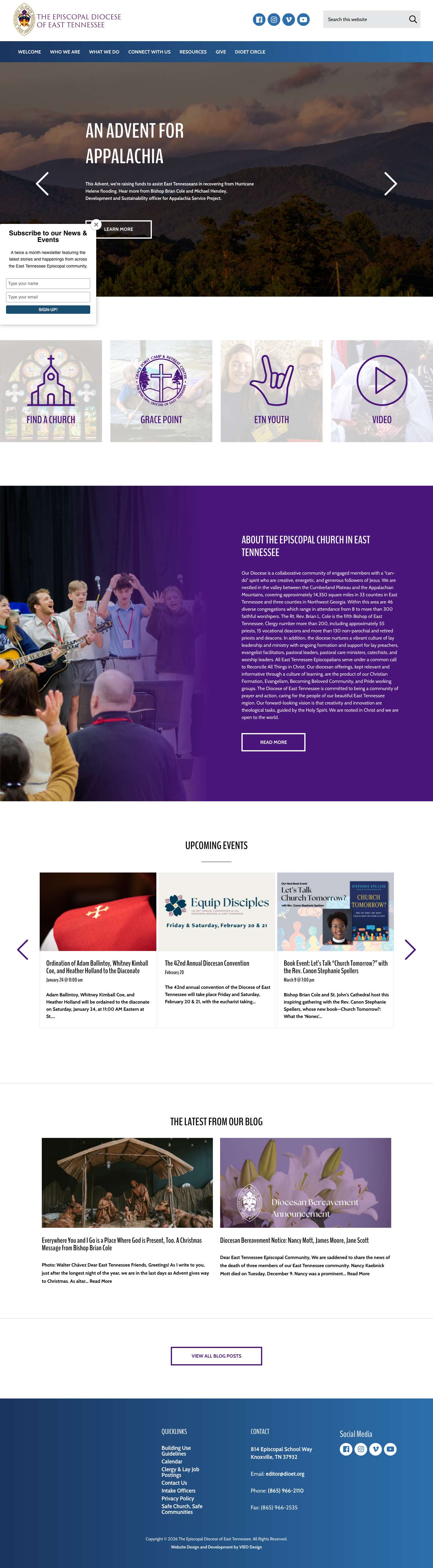 Home - The Episcopal Diocese of East Tennesseehand-svg002-play-button - Full Screenshot