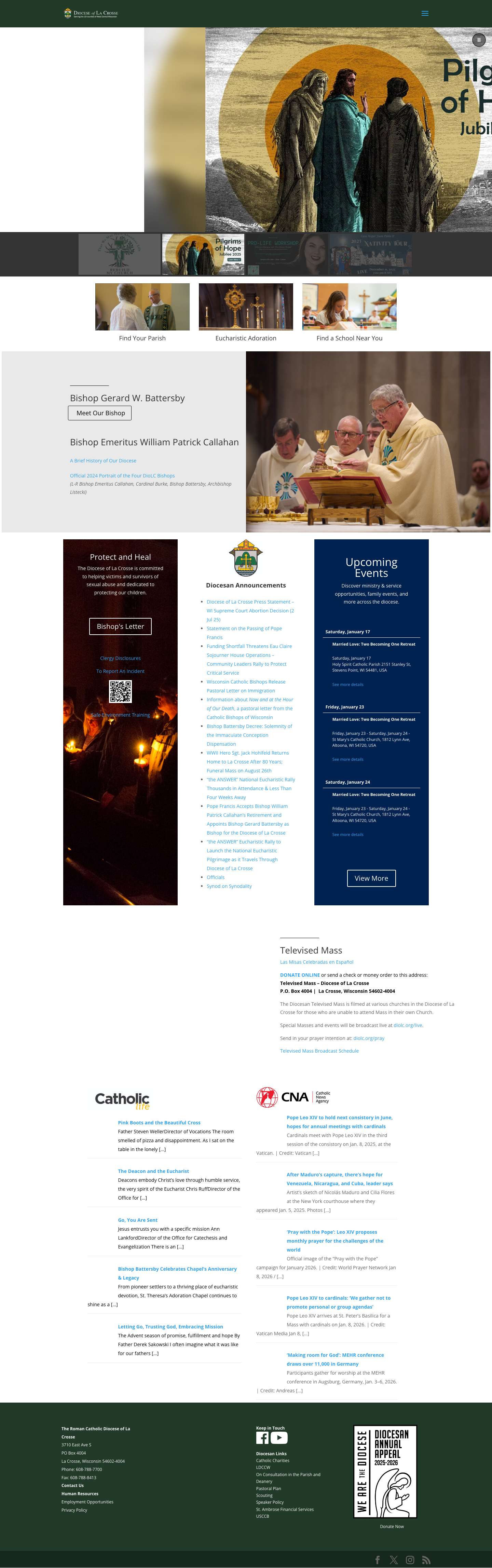 Diocese of La Crosse | - Full Screenshot