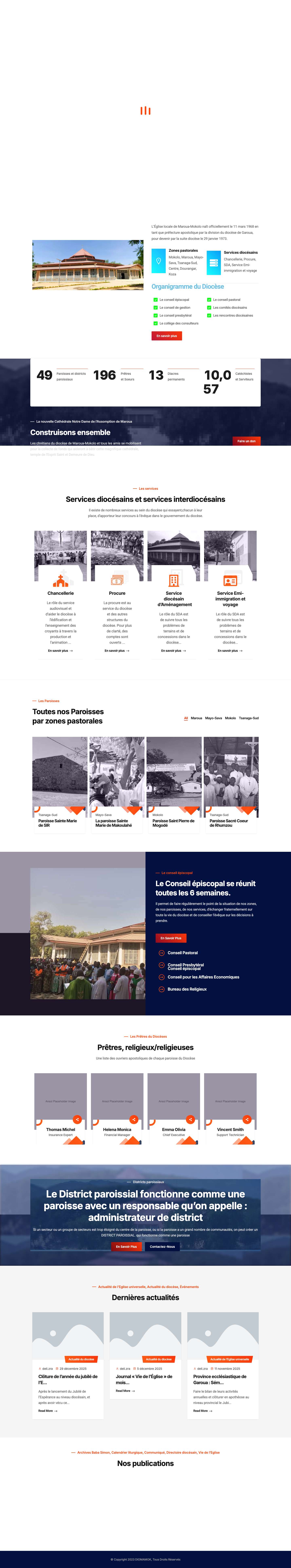 DIOMAMOK! Diocèse de Maroua-Mokolo – Pastorale et autofinancement - Full Screenshot