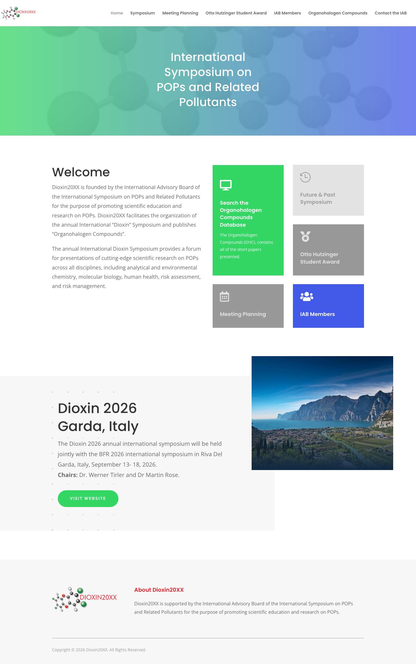Home - Dioxin 20XX International Symposium - Full Screenshot