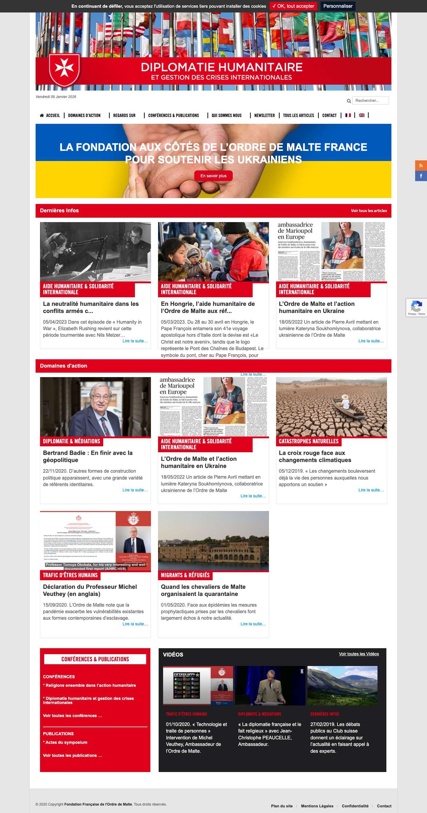 DIPLOMATIE HUMANITAIRE ET GESTION DES CRISES INTERNATIONALES - Full Screenshot