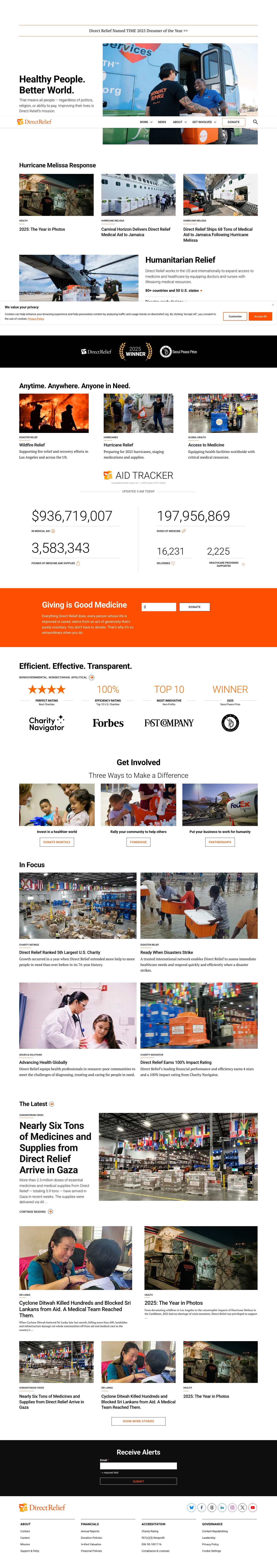 Direct Relief | Official Charity SiteDirect Relief Logo Direct Relief Logo Bluesky - Full Screenshot