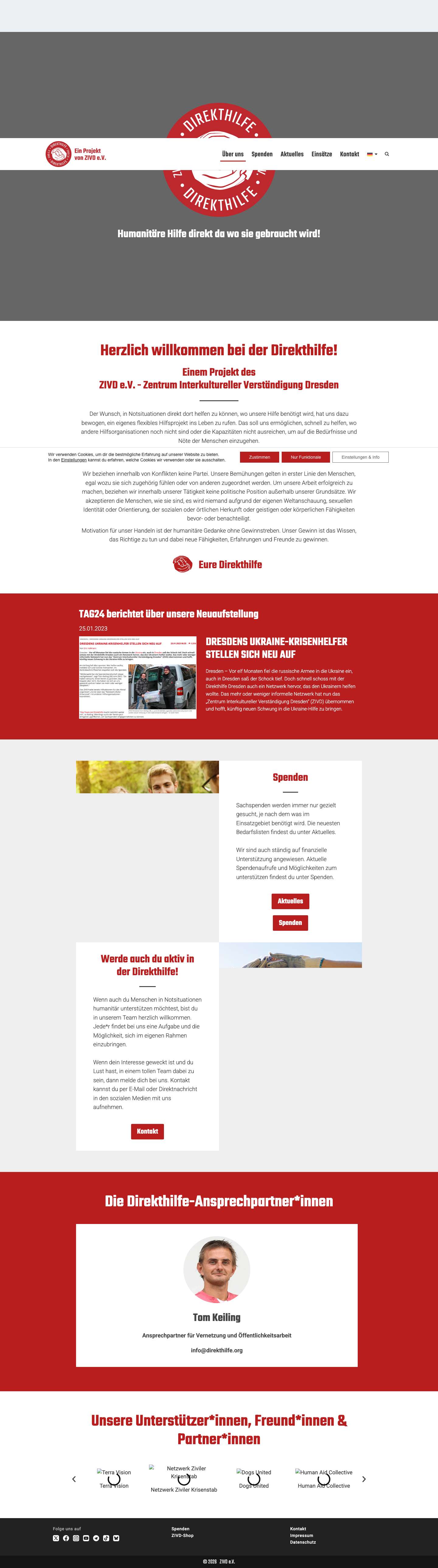 Direkthilfe | Ein Projekt des ZIVD e.V. - Full Screenshot