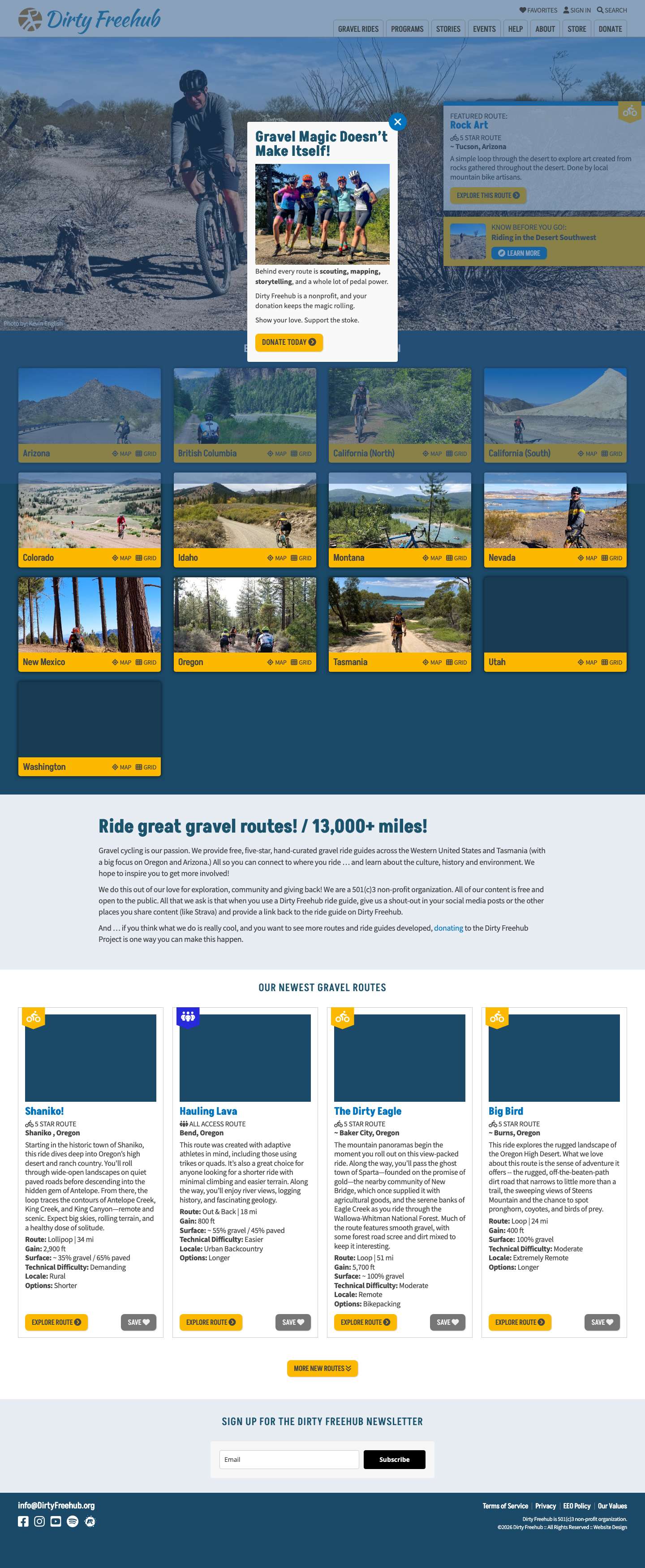 Ride great gravel routes! / 13,000+ miles! - Dirty Freehub - Full Screenshot