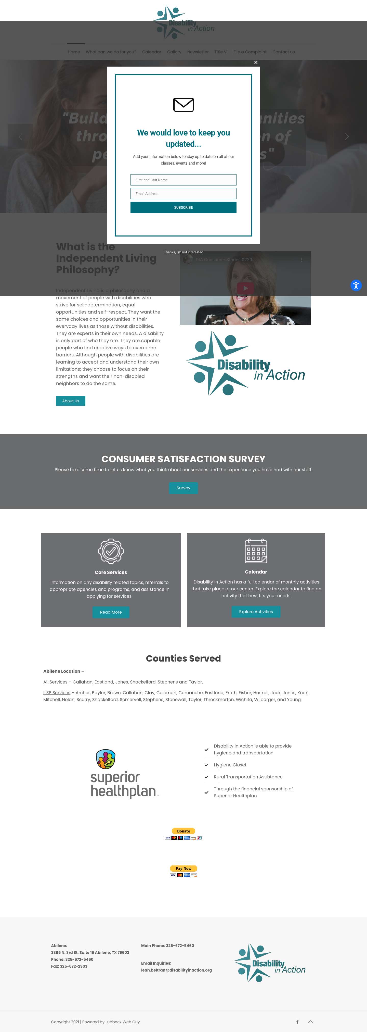 Disability In Action – disability in action - Full Screenshot