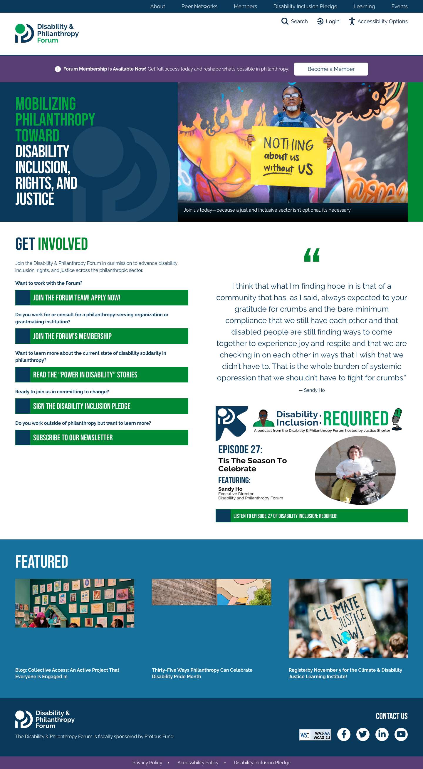 Disability & Philanthropy Forum - Full Screenshot