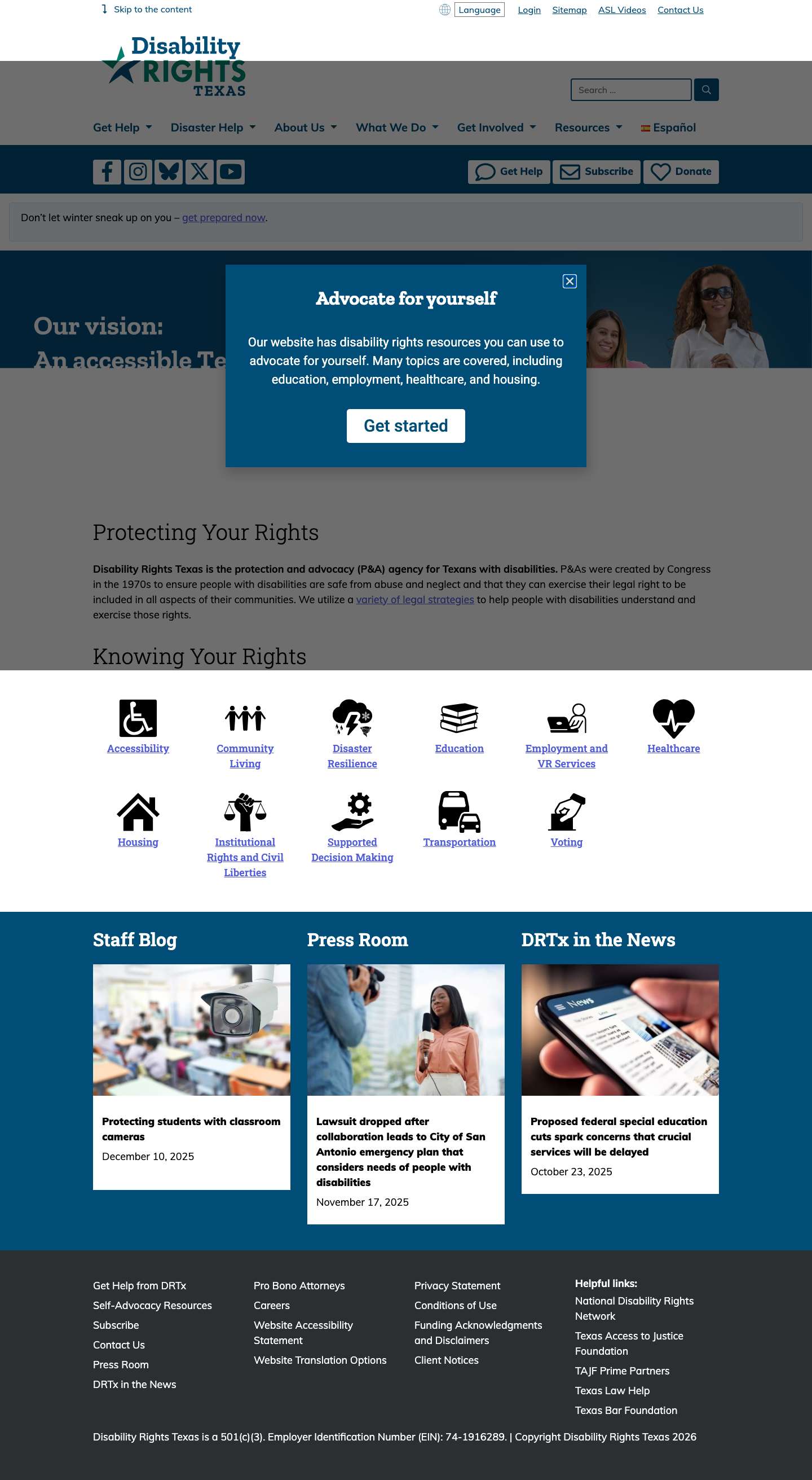 Disability Rights Texas - Disability Rights Texas - Full Screenshot
