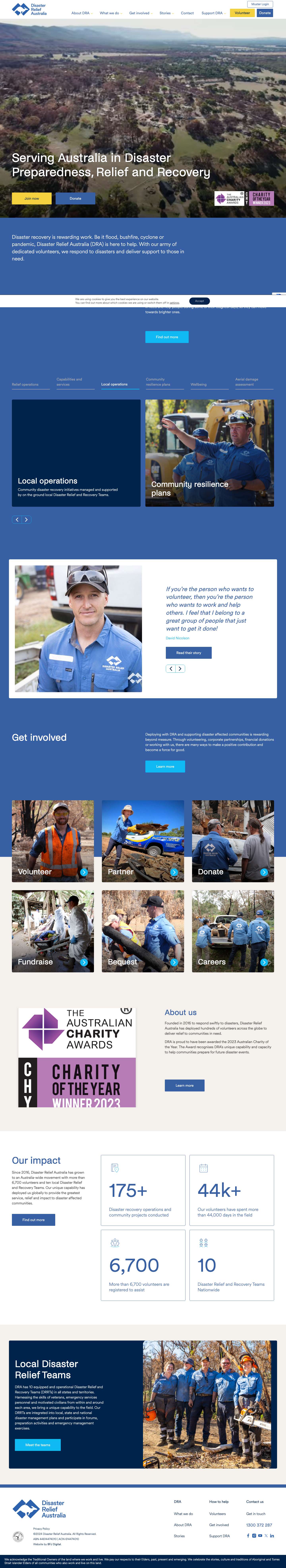 Disaster Relief Australia - Join us today - Full Screenshot