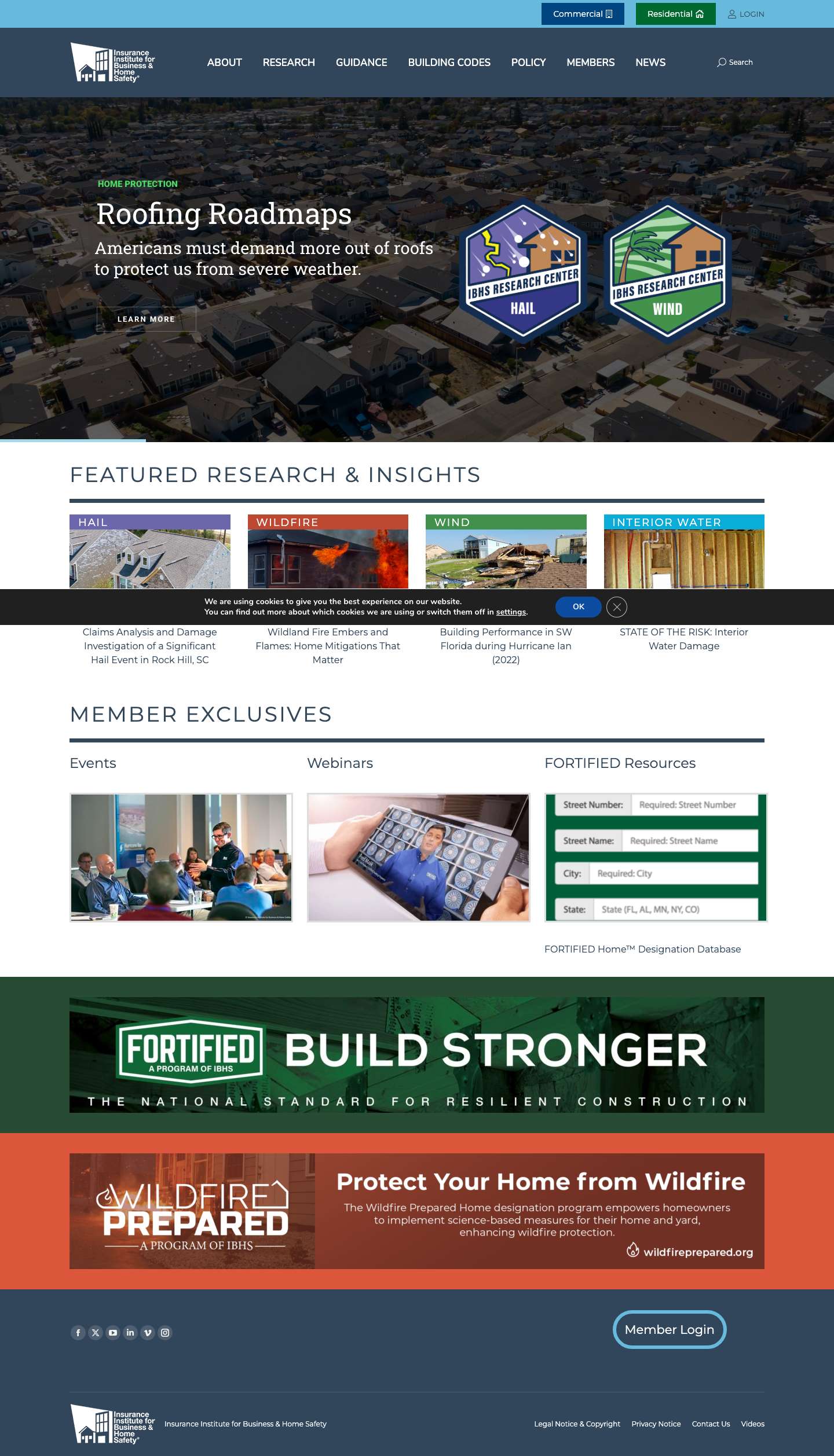 IBHS.org – Insurance Institute for Business & Home Safety - Full Screenshot