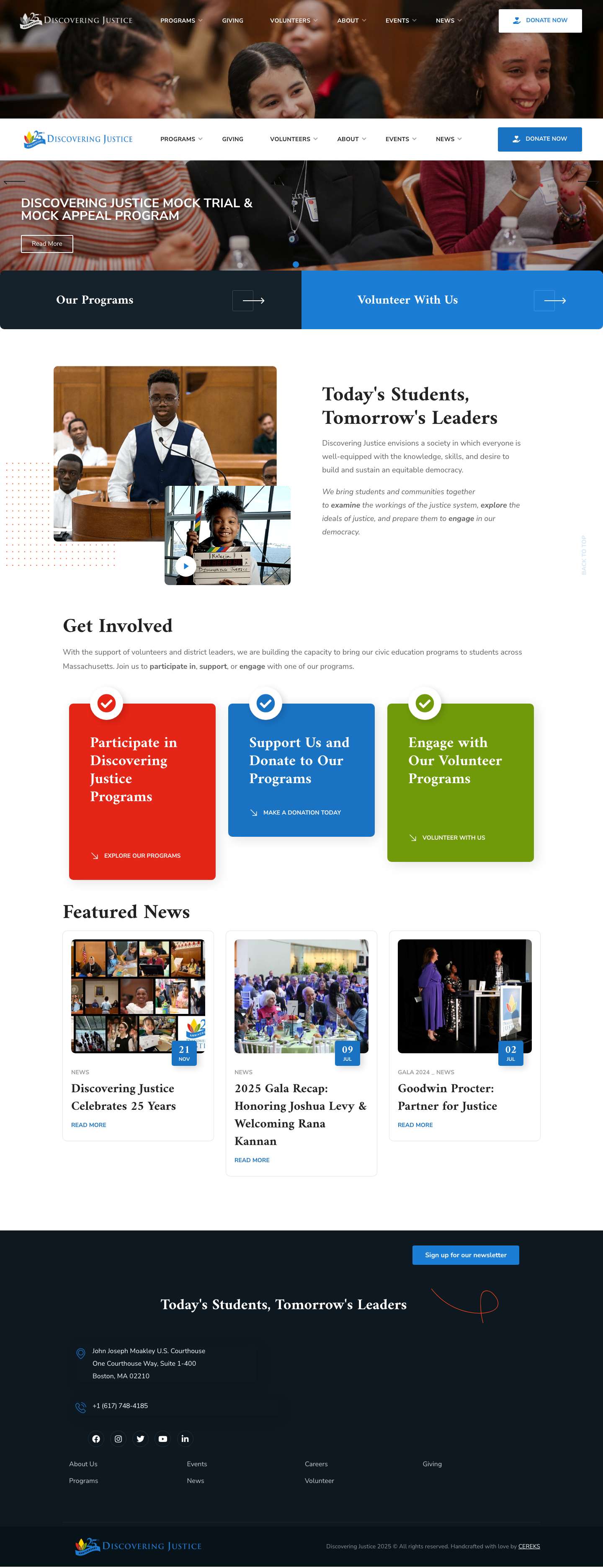 DISCOVERING JUSTICE HOME - Discovering Justice - Full Screenshot